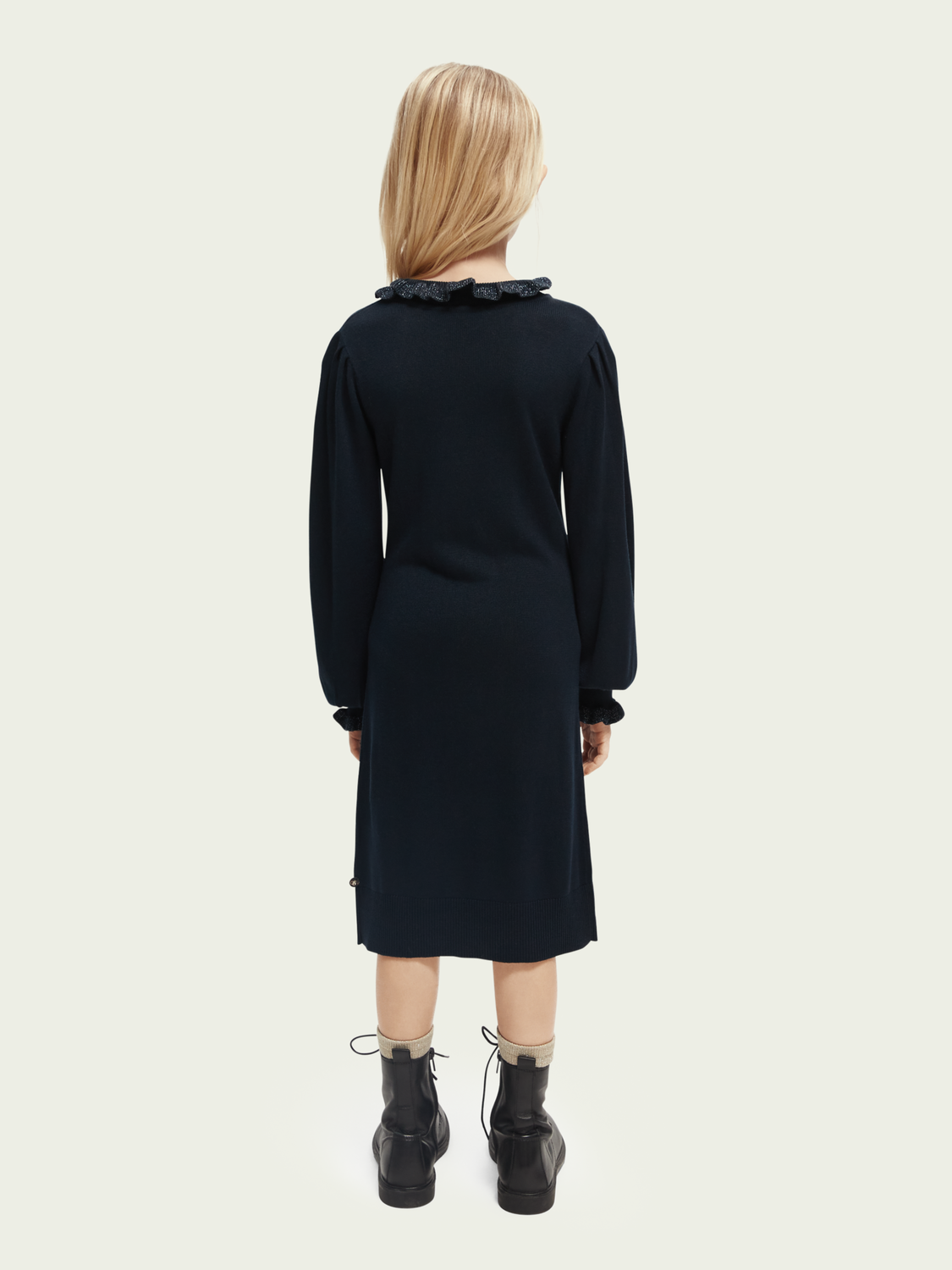 Scotch Soda Outlet | Fitted Knit Midi-Length Long-Sleeve Dress