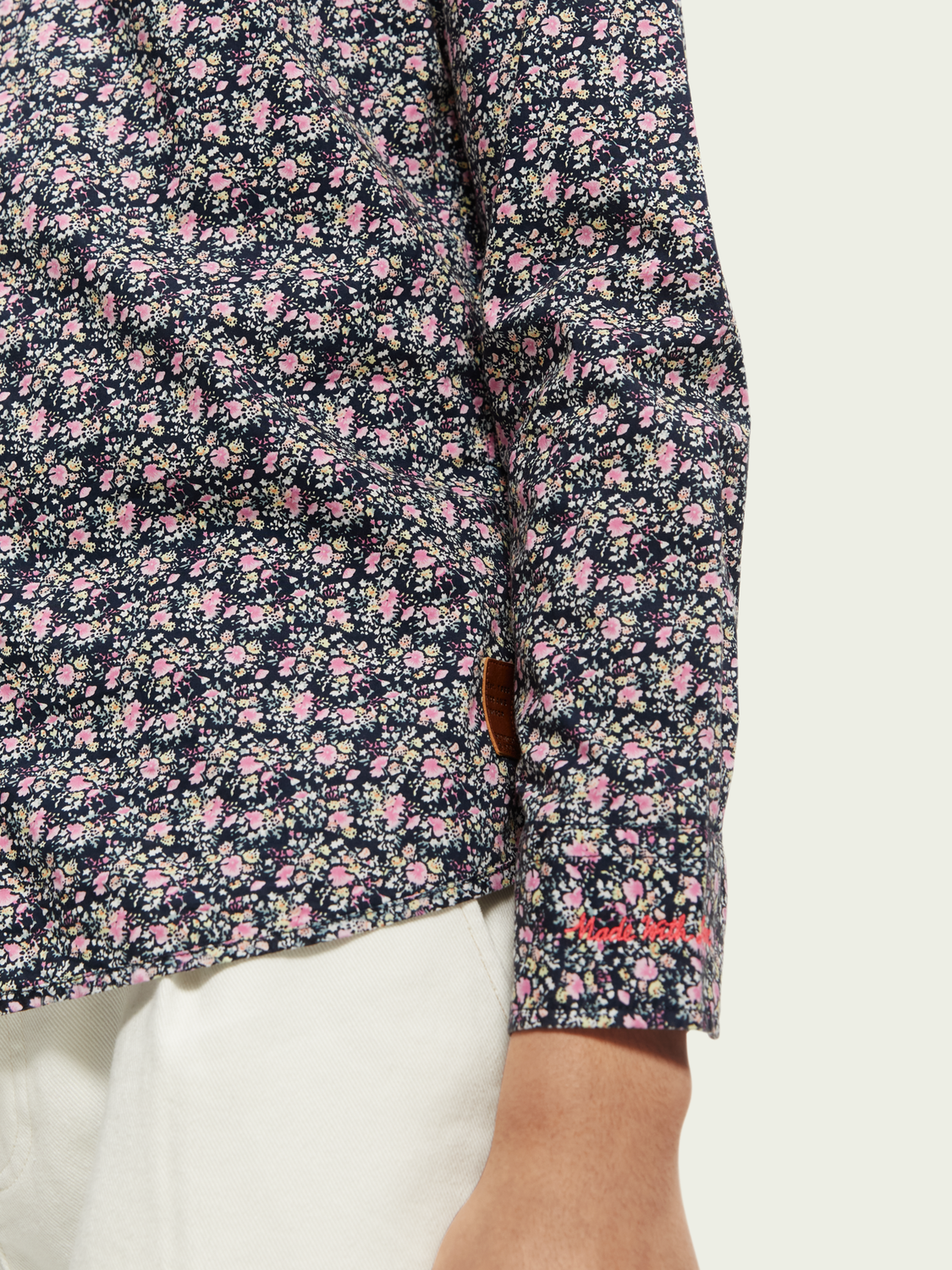 Slim-Fit Printed Poplin Shirt | Scotch And Soda Outlet