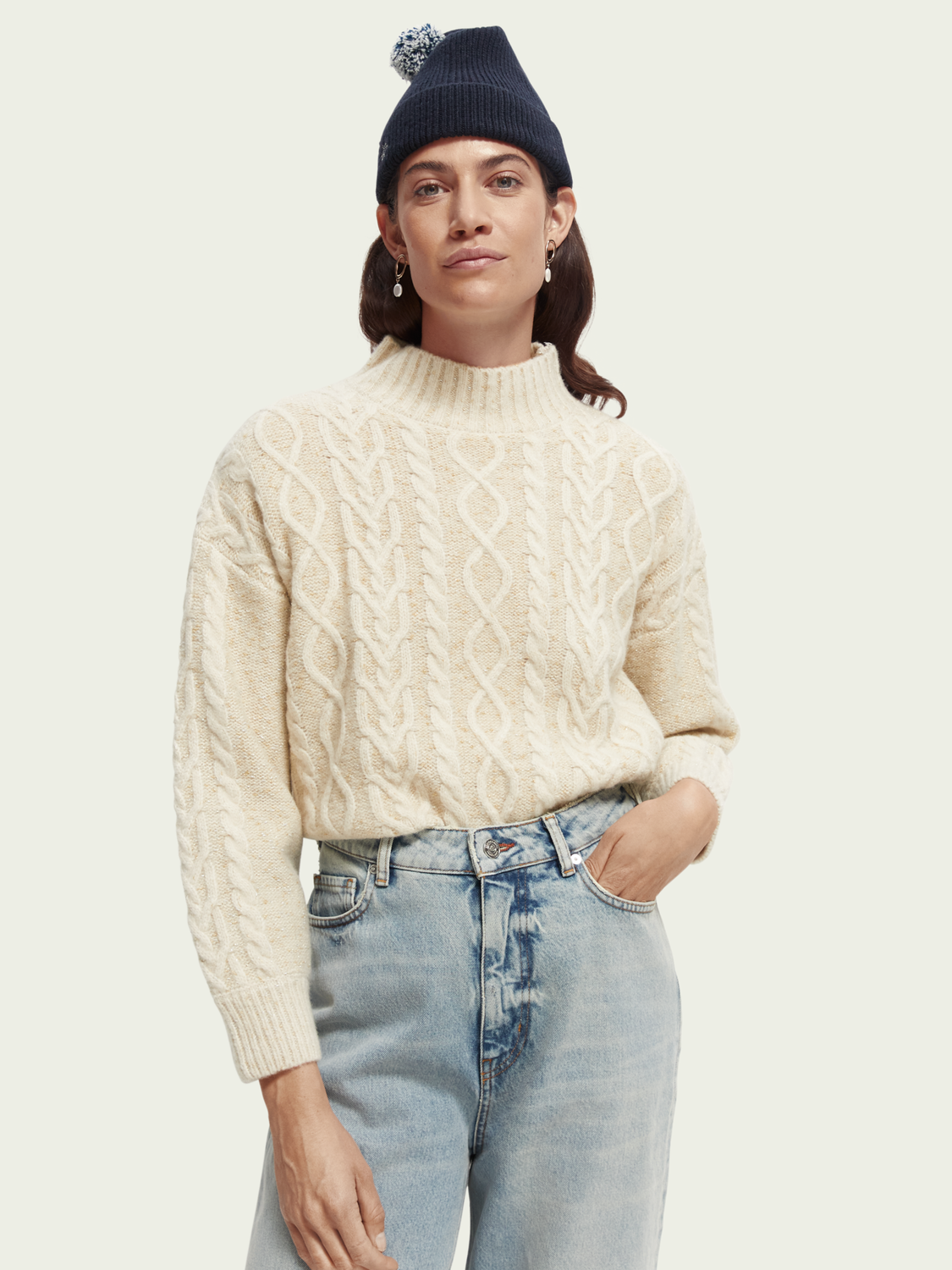 Wool-Blended Knitted Turtleneck Sweater | scotch & soda outlet