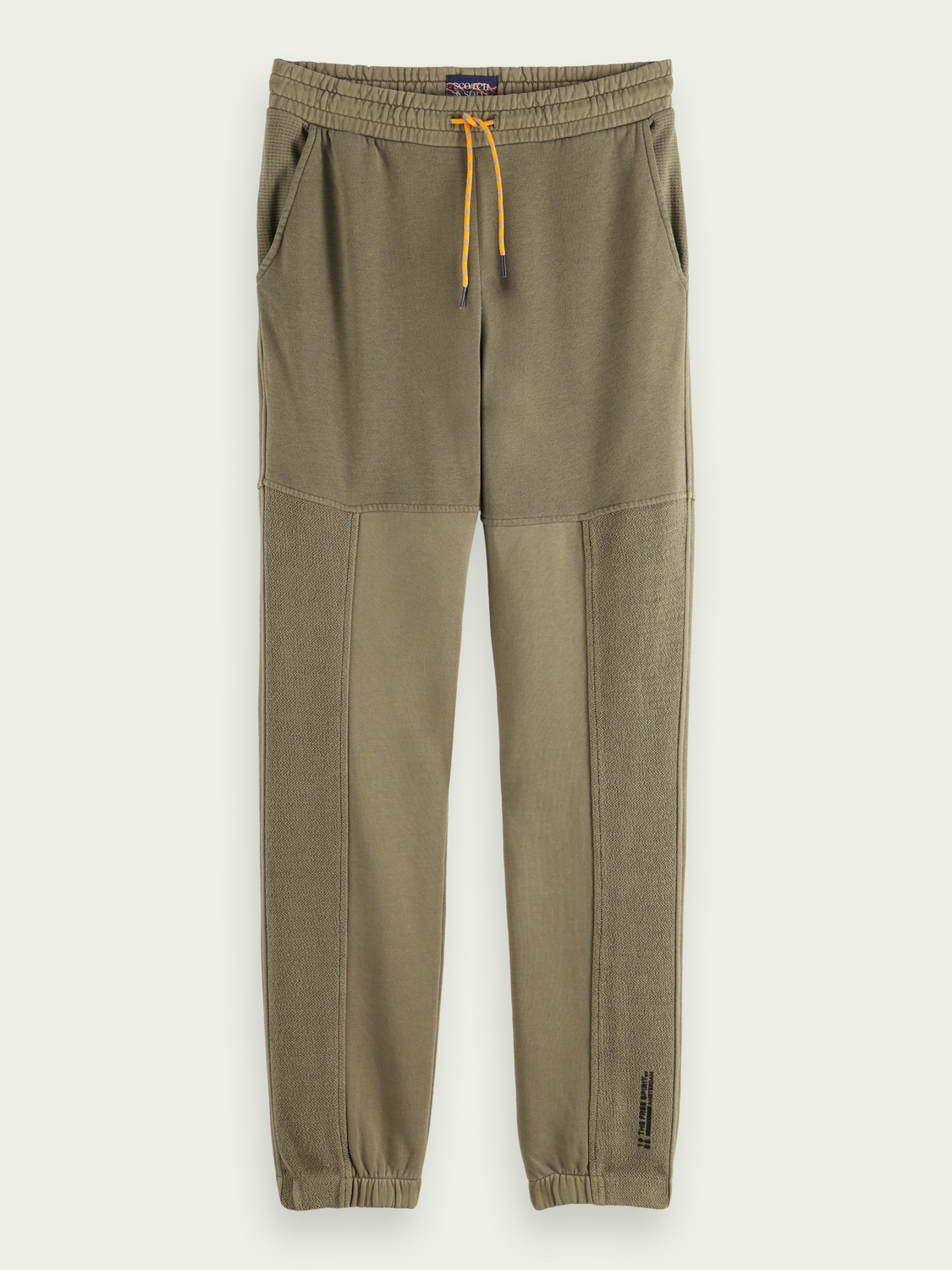 Patched Organic Cotton Felpa Sweatpants | Scotch And Soda Outlet
