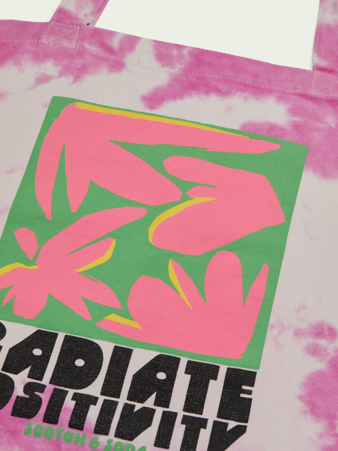 Tie-Dyed Canvas Artwork Tote Bag | Scotch And Soda Outlet