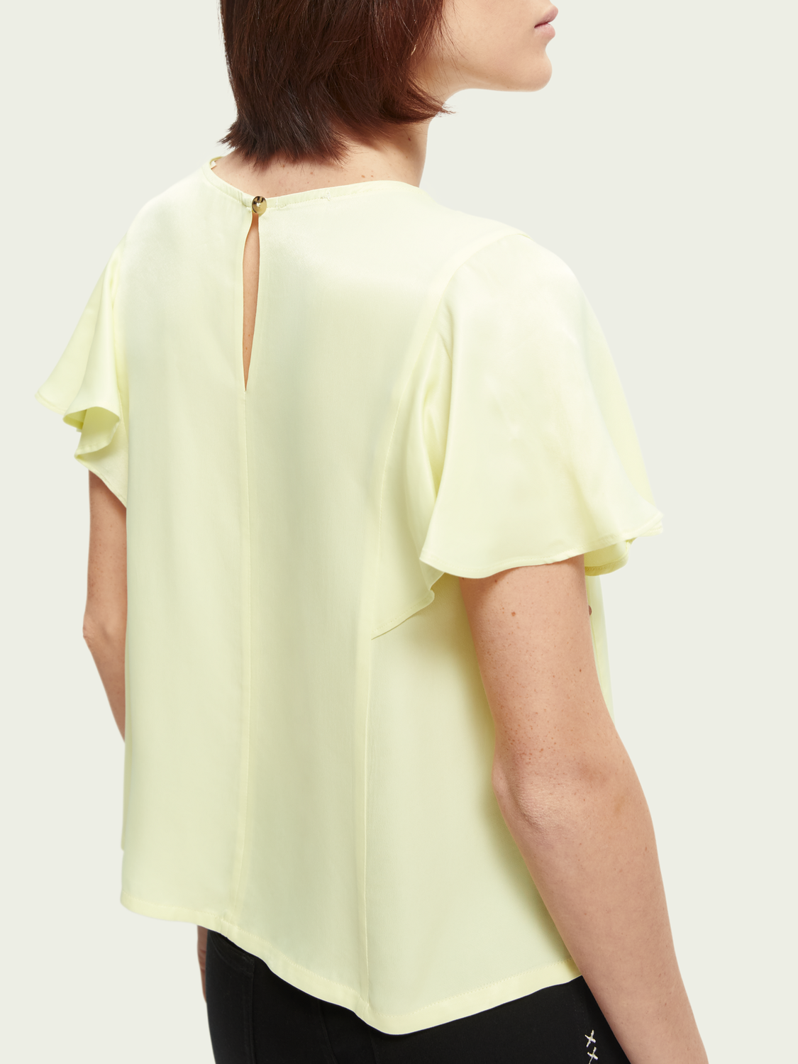 Top With Flounce Sleeves