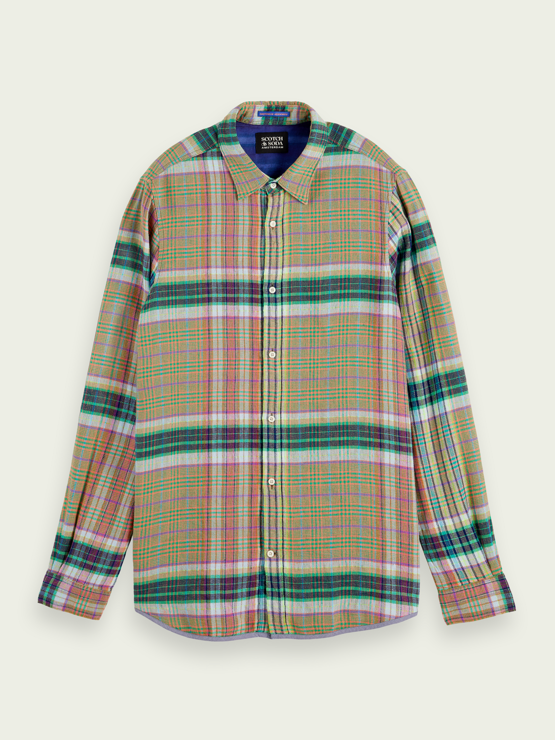 Regular-Fit Lightweight Checked Flannel Shirt | Scotch And Soda Outlet