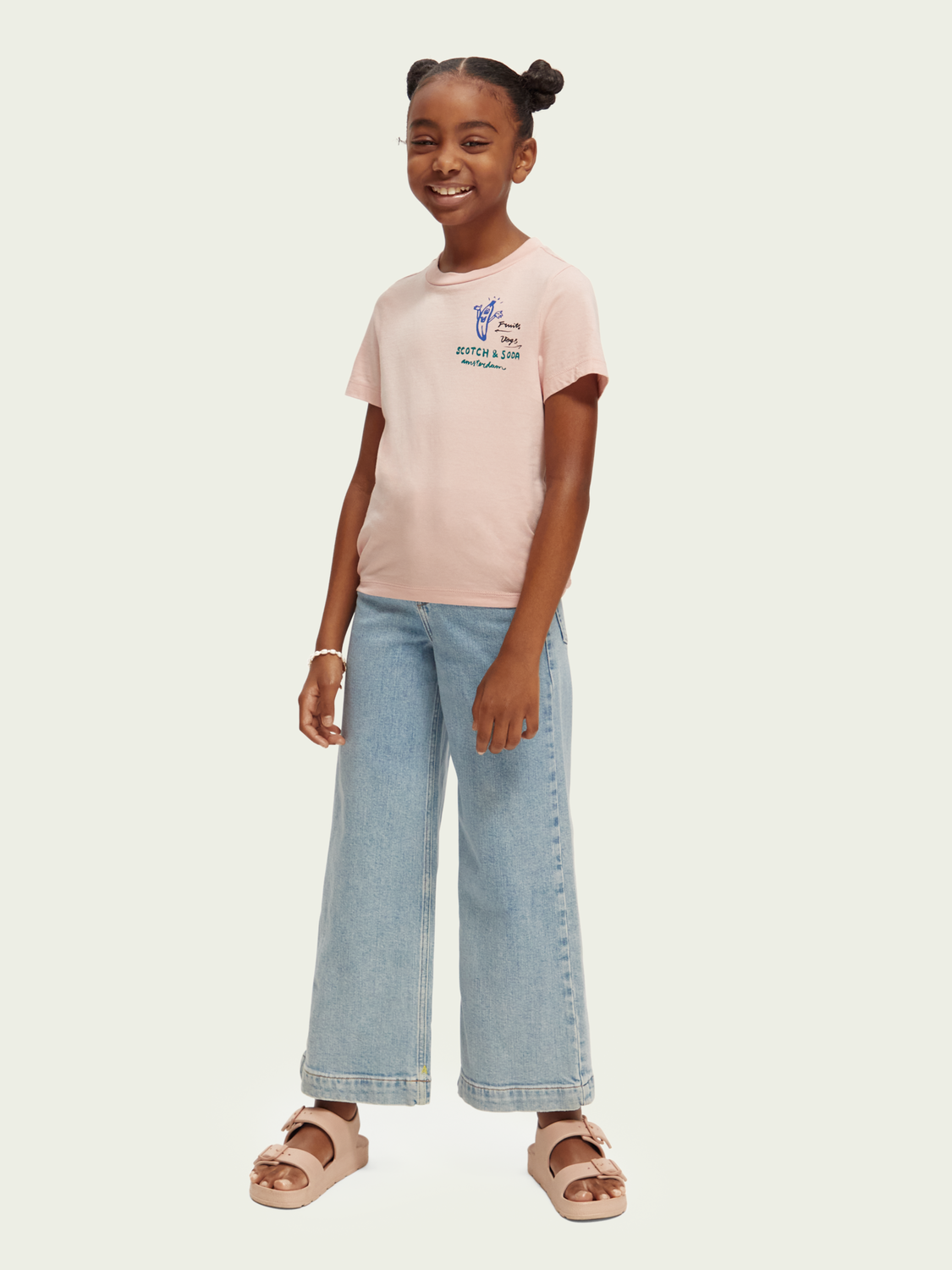 Artwork & Knotted Hem Organic Cotton T-Shirt