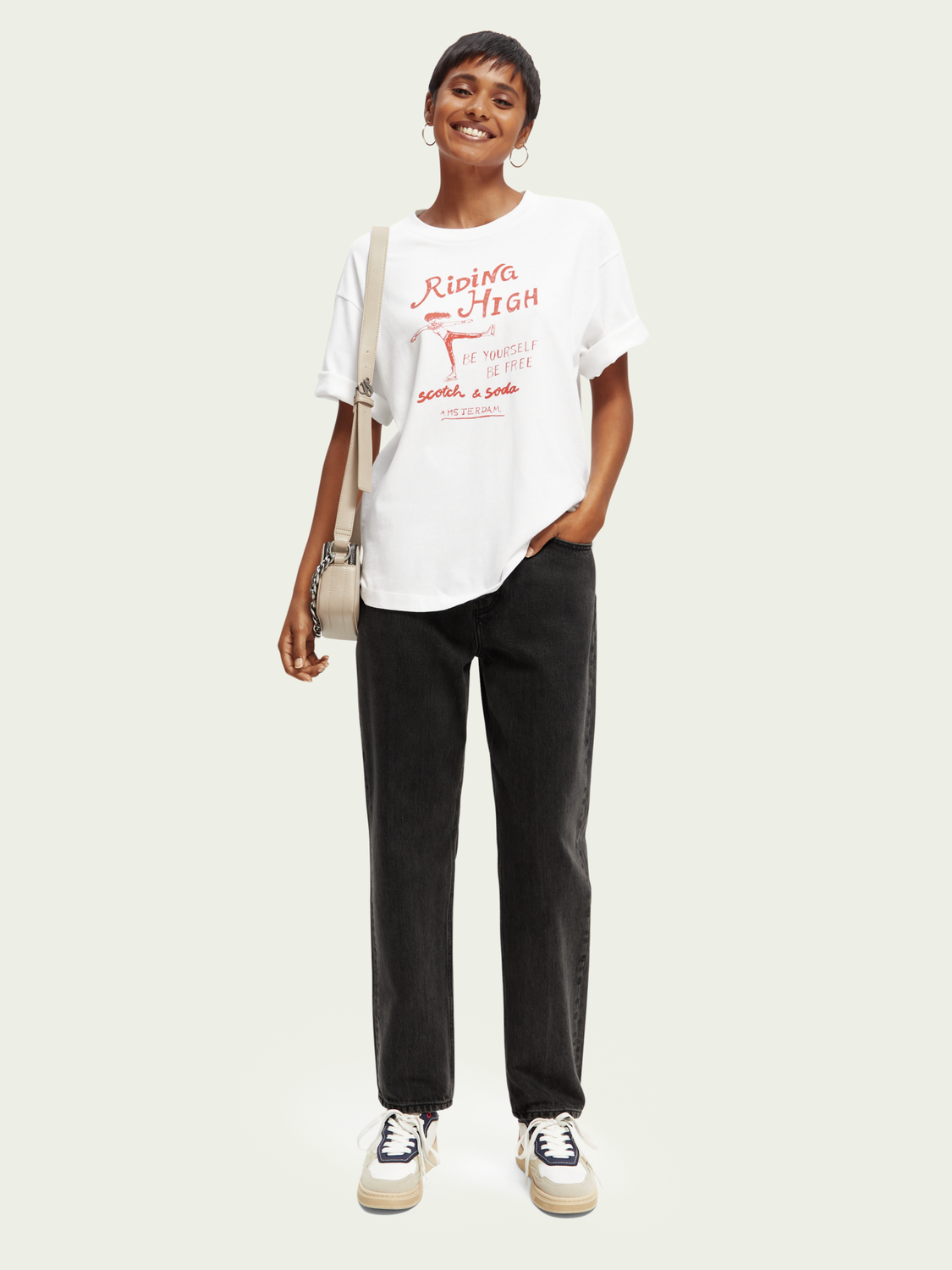 Loose Fit Organic Cotton Artwork T-Shirt | scotch & soda outlet
