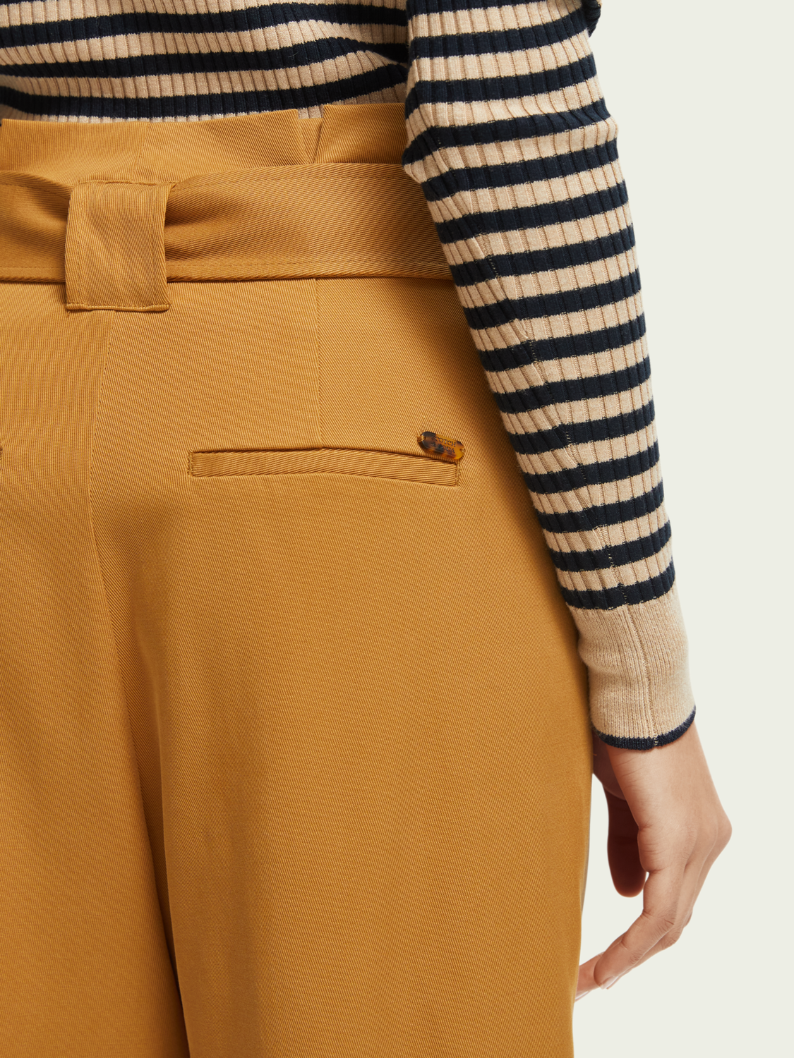 The Daisy High-Rise Straight-Leg Paper Bag Trousers | scotch & soda outlet