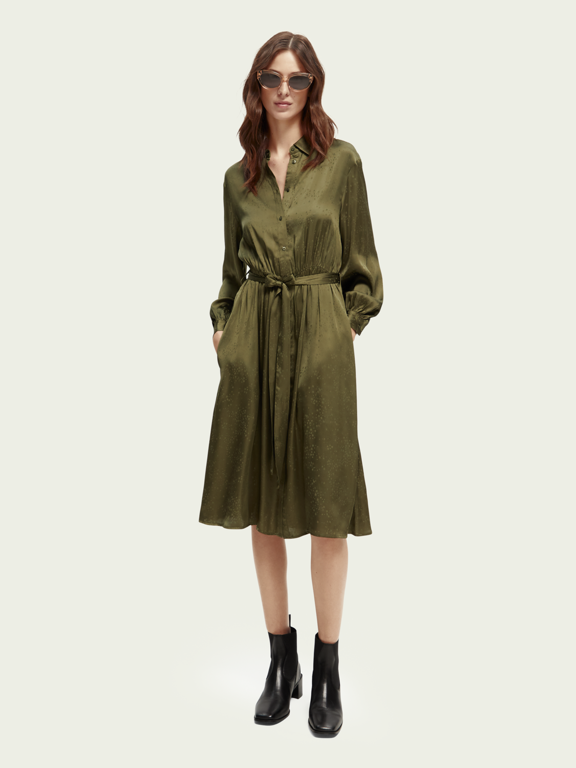 Long-Sleeved Shirt Dress | scotch & soda outlet