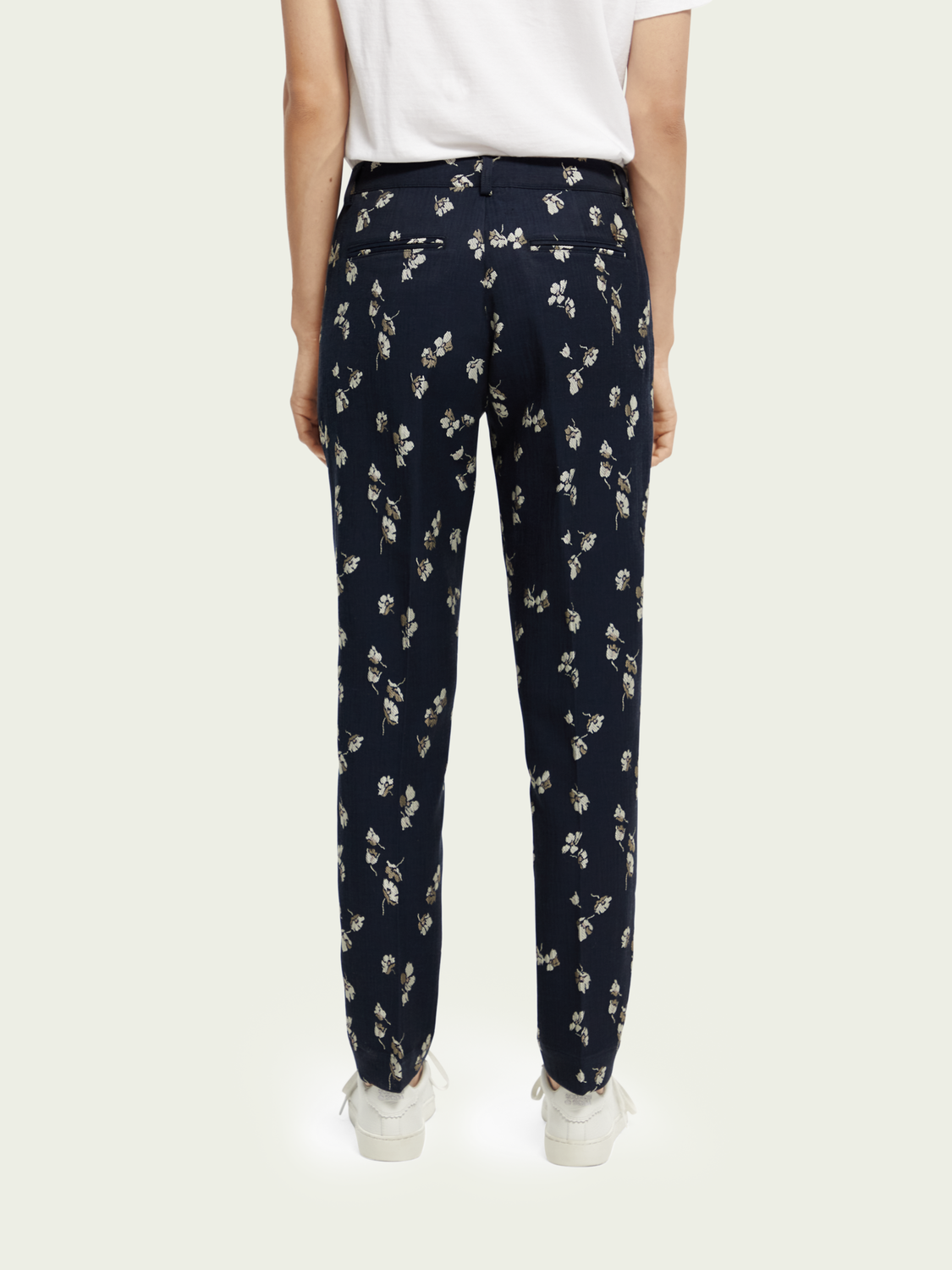 Lowry Mid-Rise Slim Fit Jacquard Trousers | scotch & soda outlet
