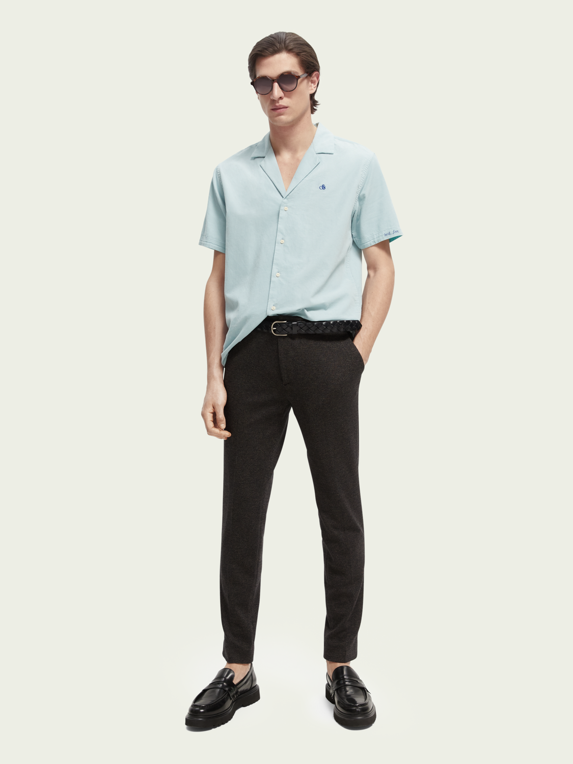 Short-Sleeved Corduroy Camp Shirt | Scotch And Soda Outlet