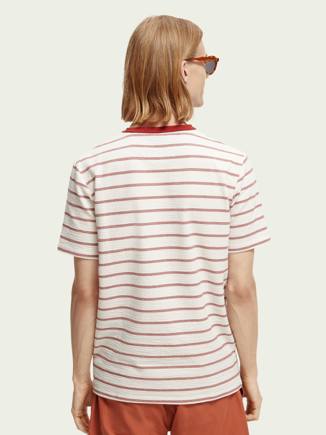 Waffle Jersey Breton T-Shirt | Scotch And Soda Outlet