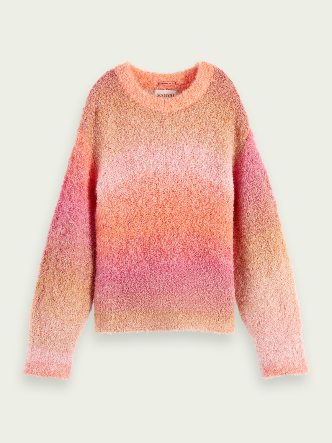 Relaxed Fit Multi-Coloured Fuzzy Sweater