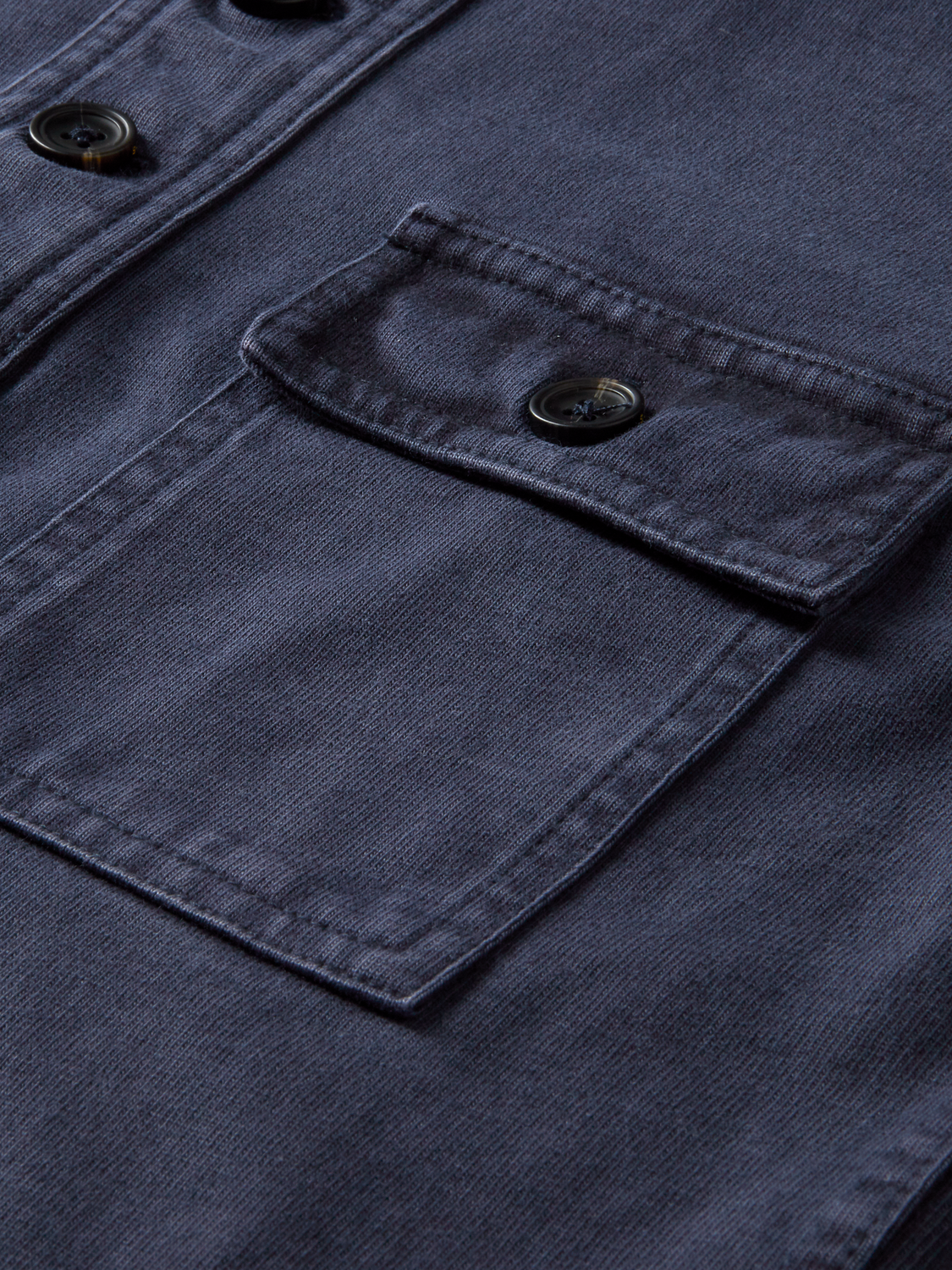 Garment-Dyed Organic Cotton Hooded Overshirt