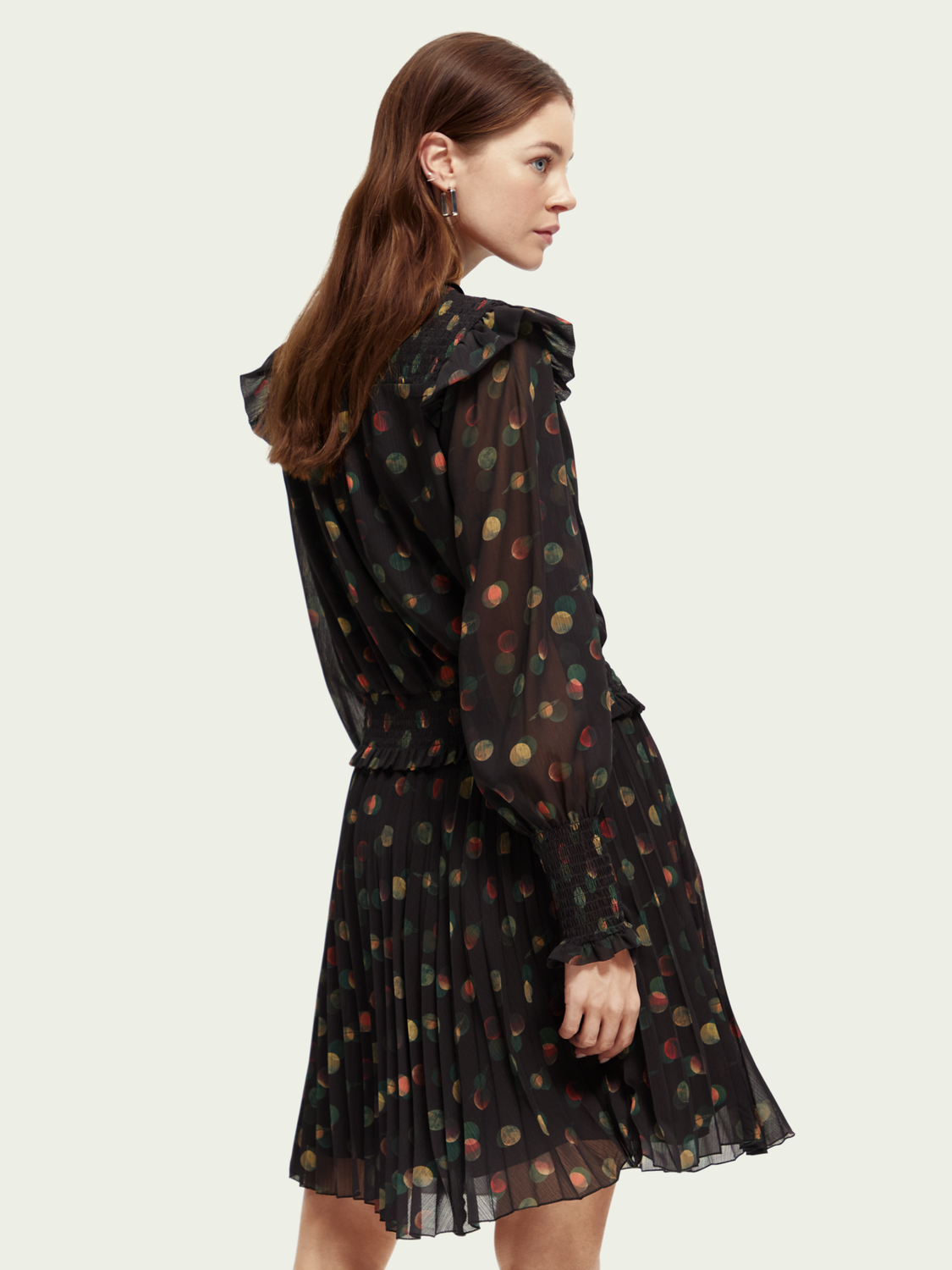 Printed Smocked Mini Dress | scotch & soda outlet