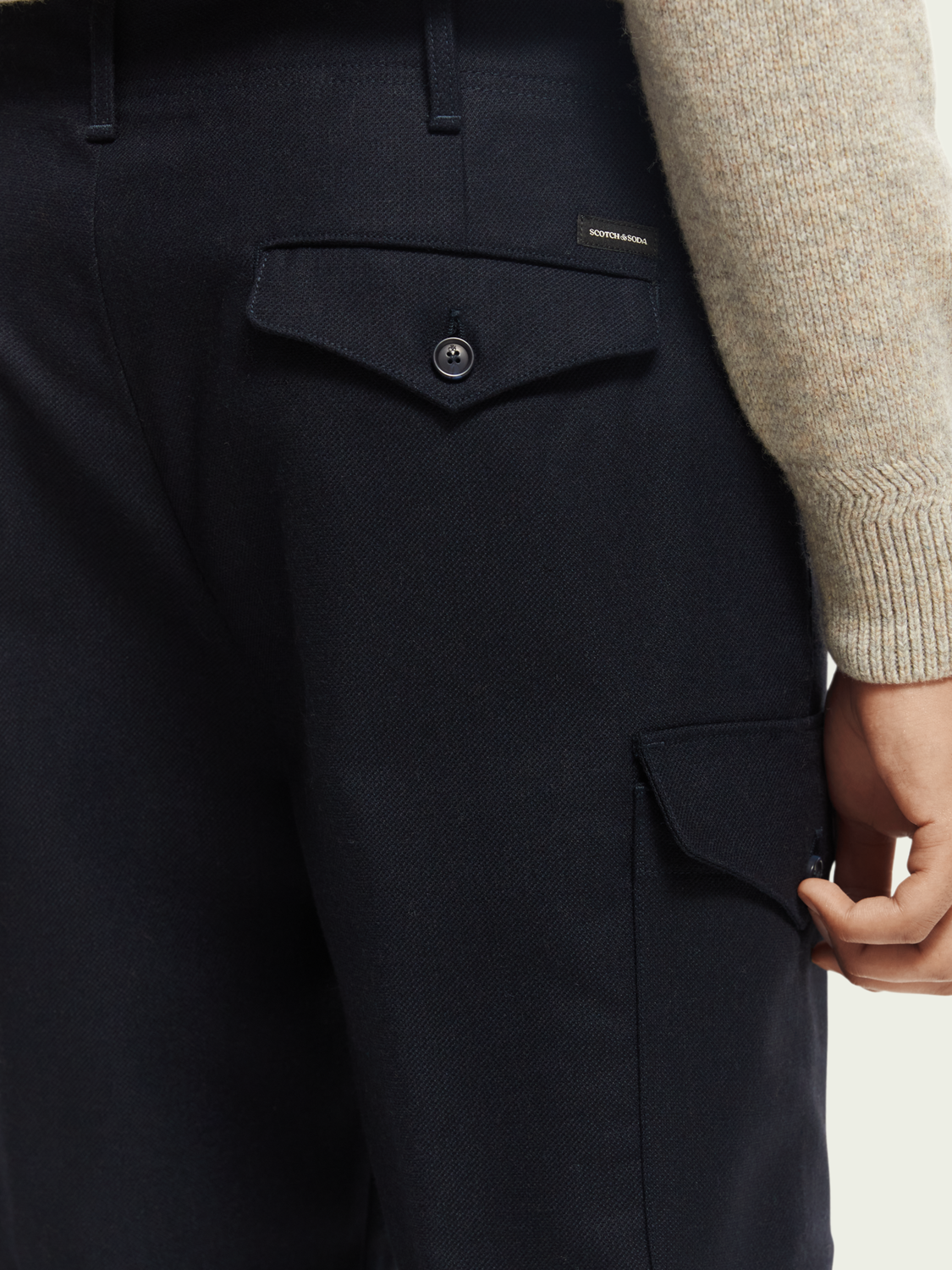 Wool-Blended Cargo Trousers | Scotch And Soda Outlet