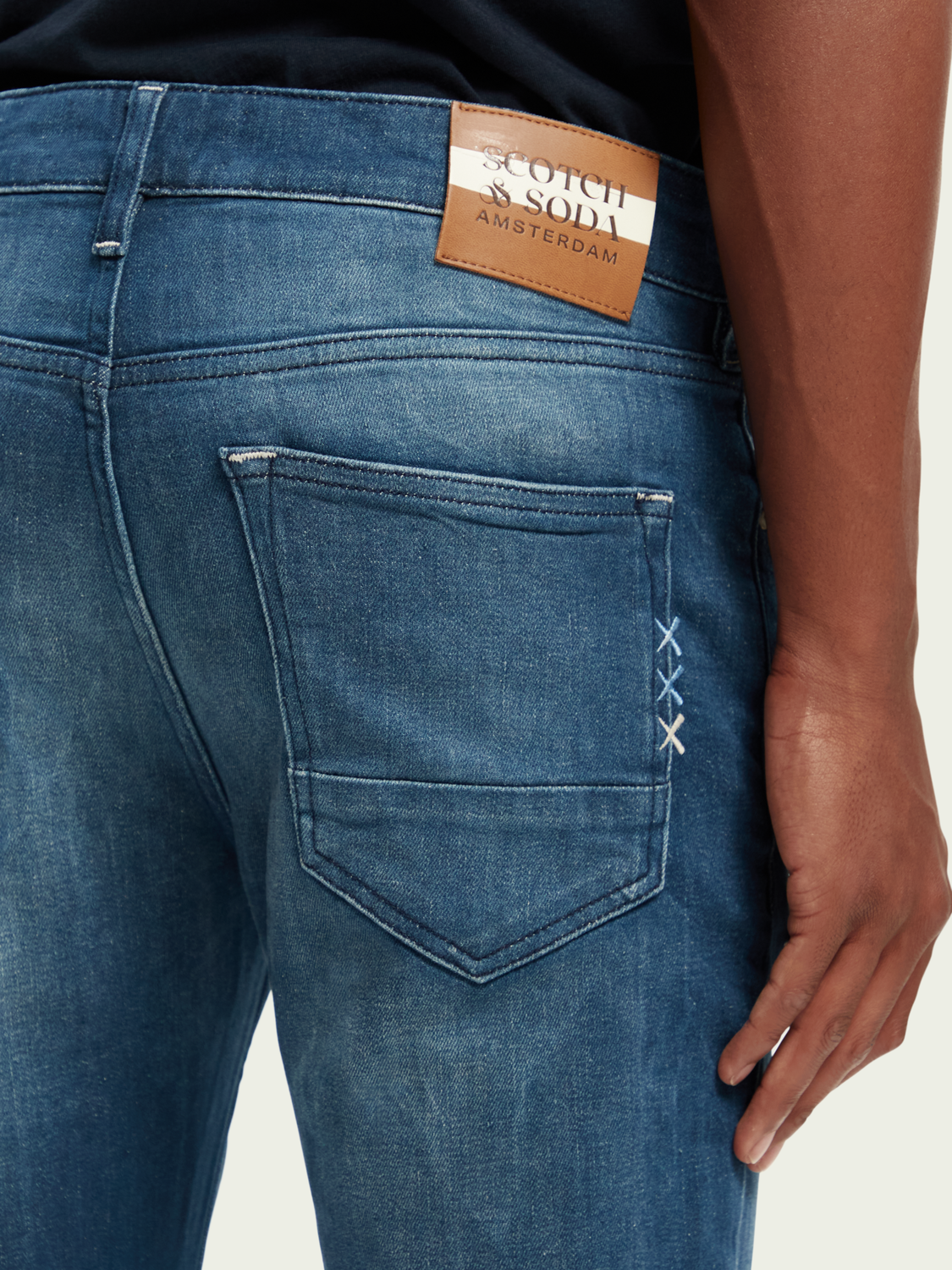 The Skim Super-Slim Fit Jeans - Science Blue | Scotch And Soda Outlet