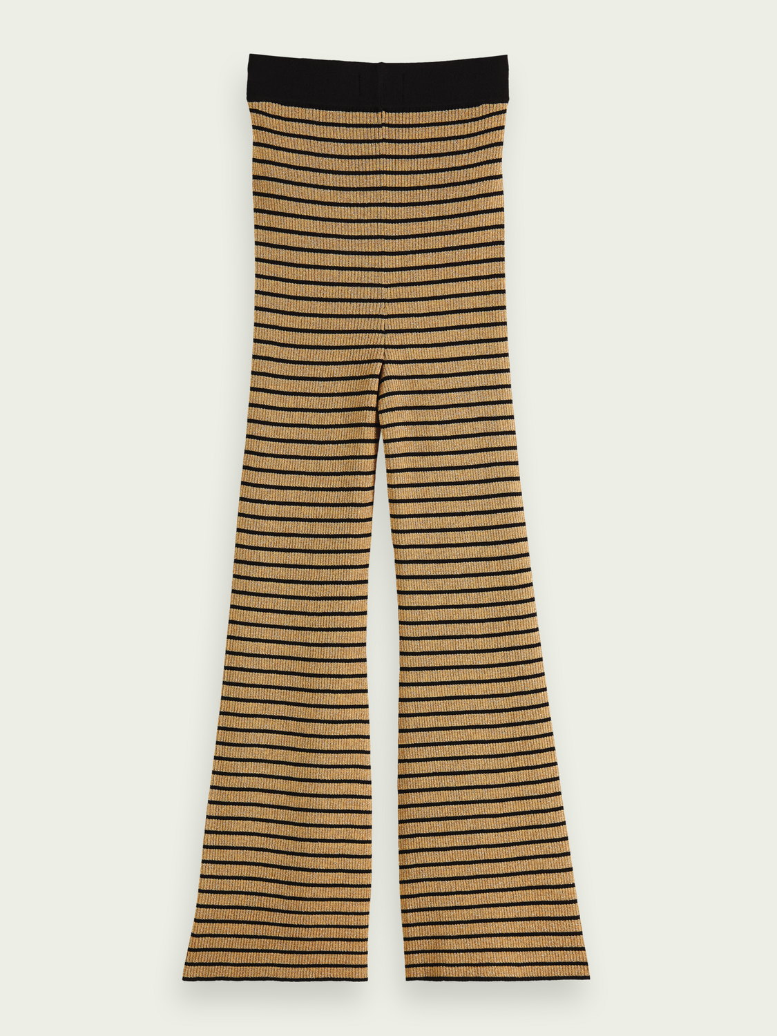 High-Rise Knit Flared Trousers