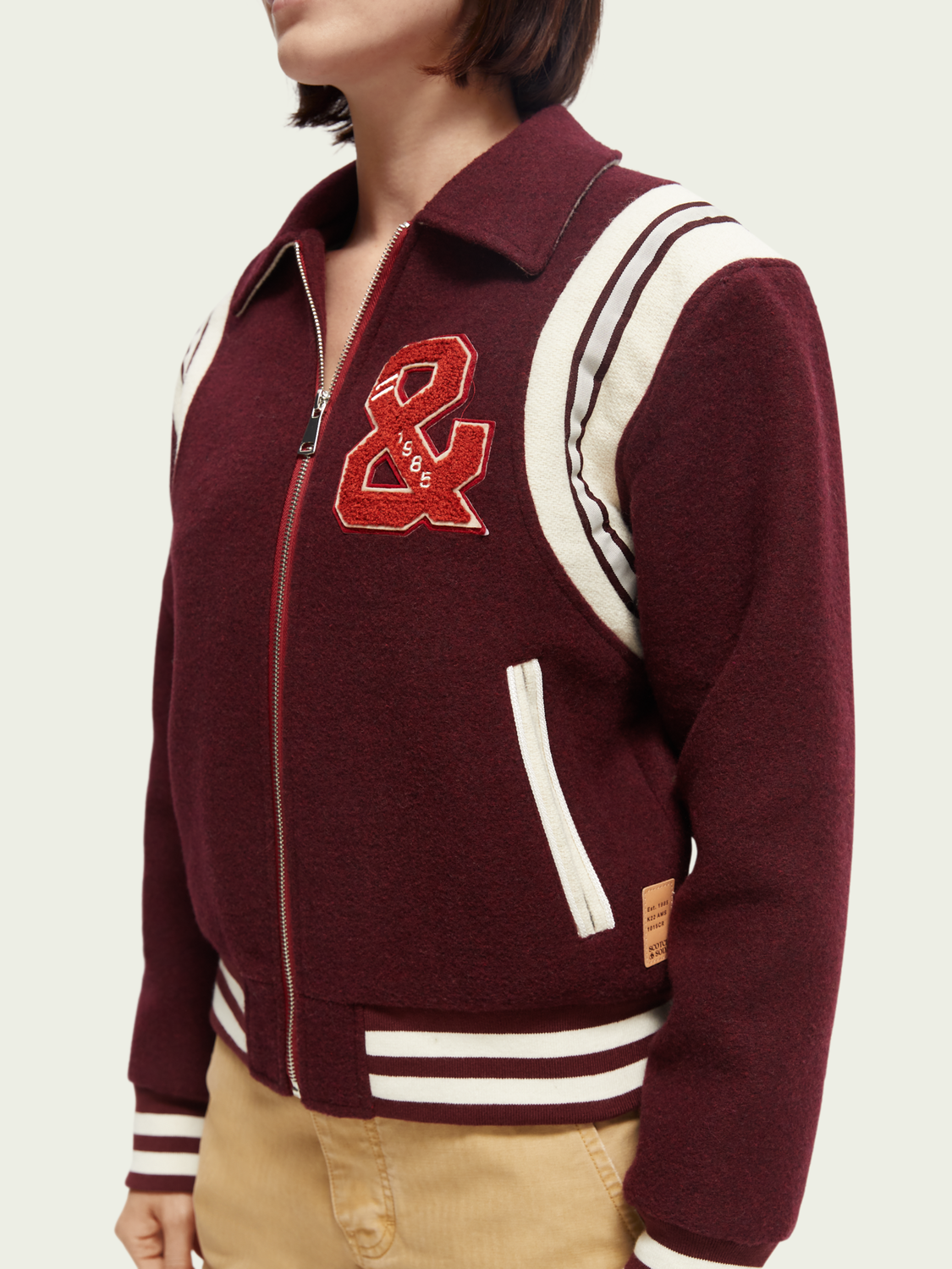 Wool-Blended Varsity Jacket | scotch & soda outlet
