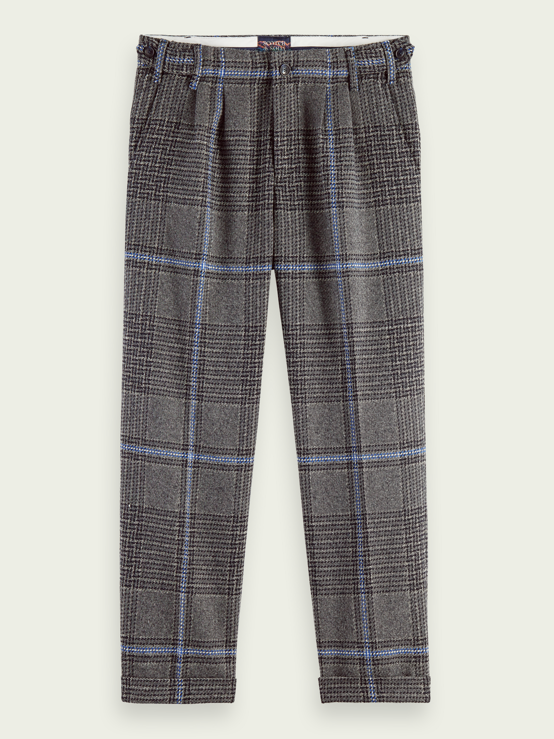 Checked Formal Trousers | Scotch And Soda Outlet