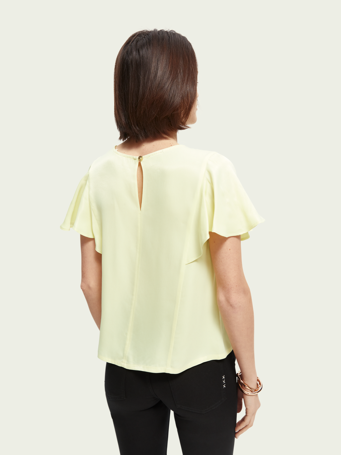 Top With Flounce Sleeves