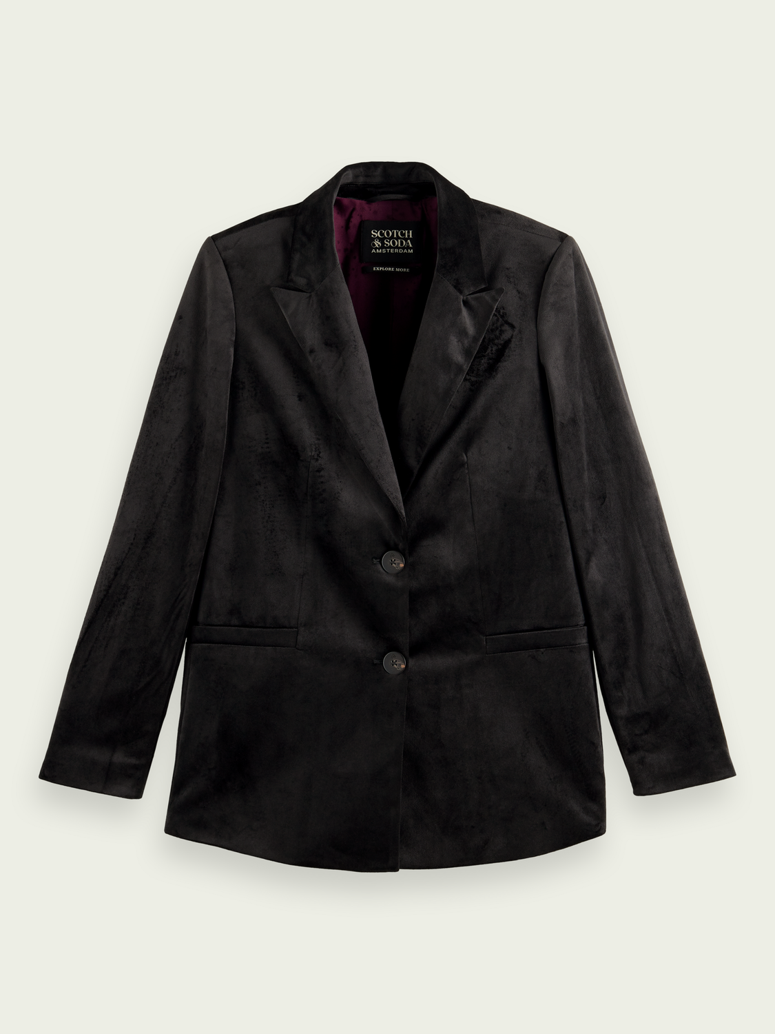 Relaxed Fit Single-Breasted Velvet Blazer | scotch & soda outlet