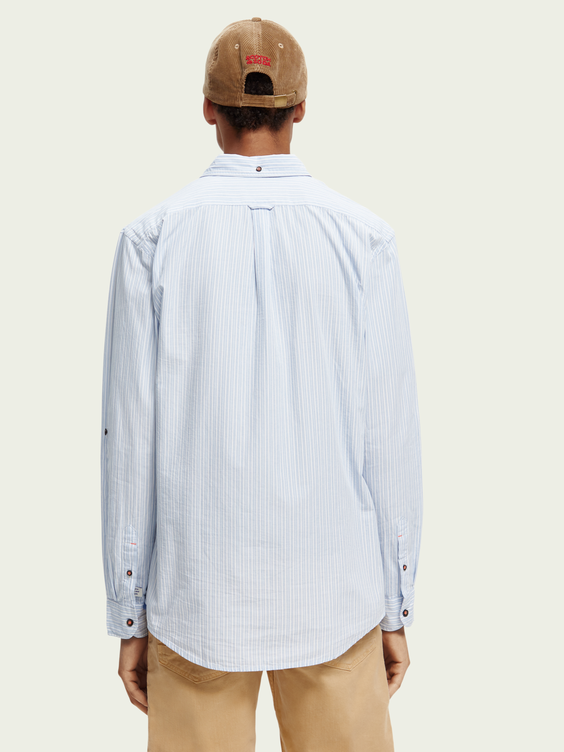 Regular Fit Pocketed Striped Shirt With Sleeve Adjustment | Scotch And Soda Outlet