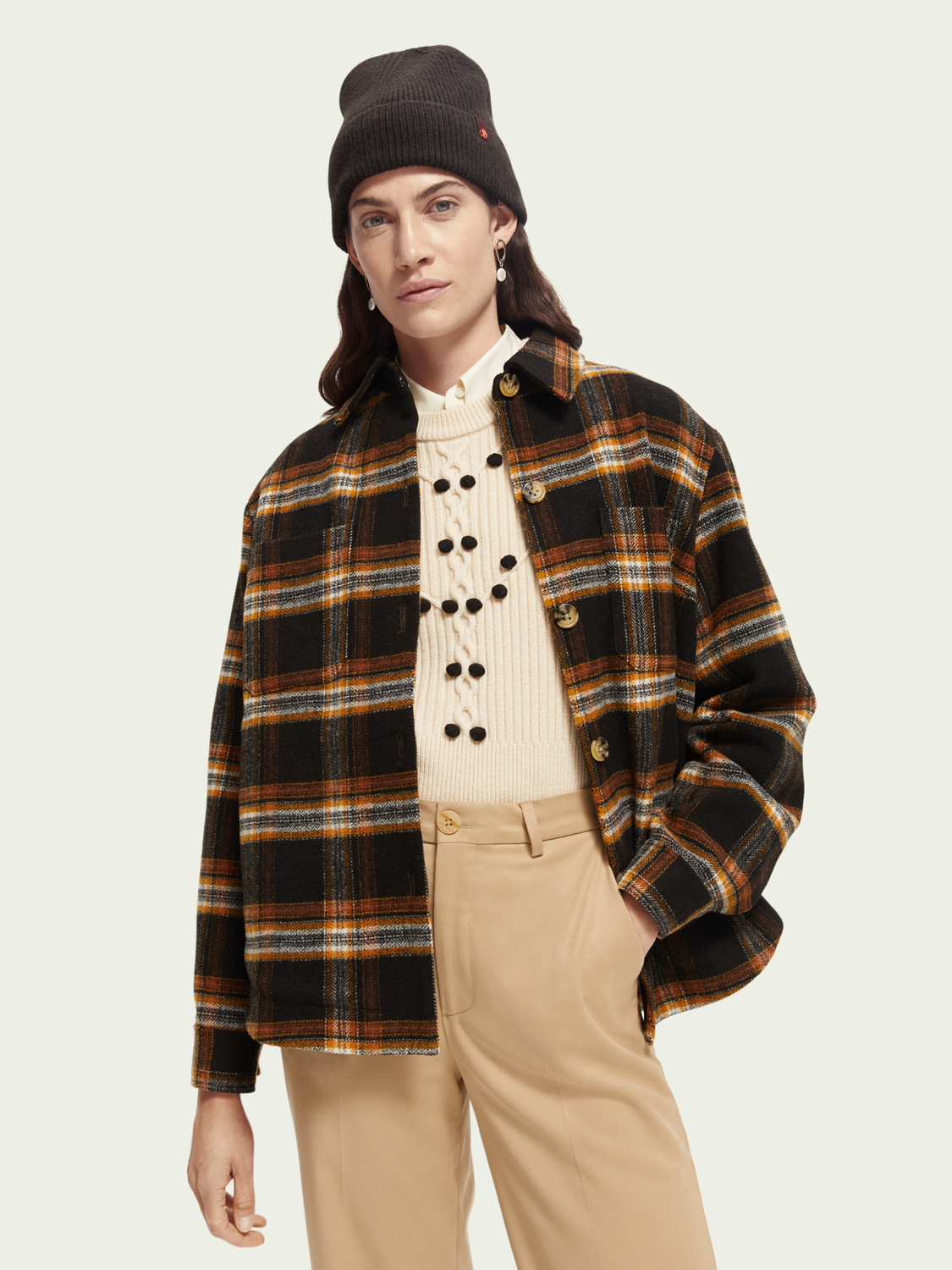 Checked Shirt Jacket | scotch & soda outlet