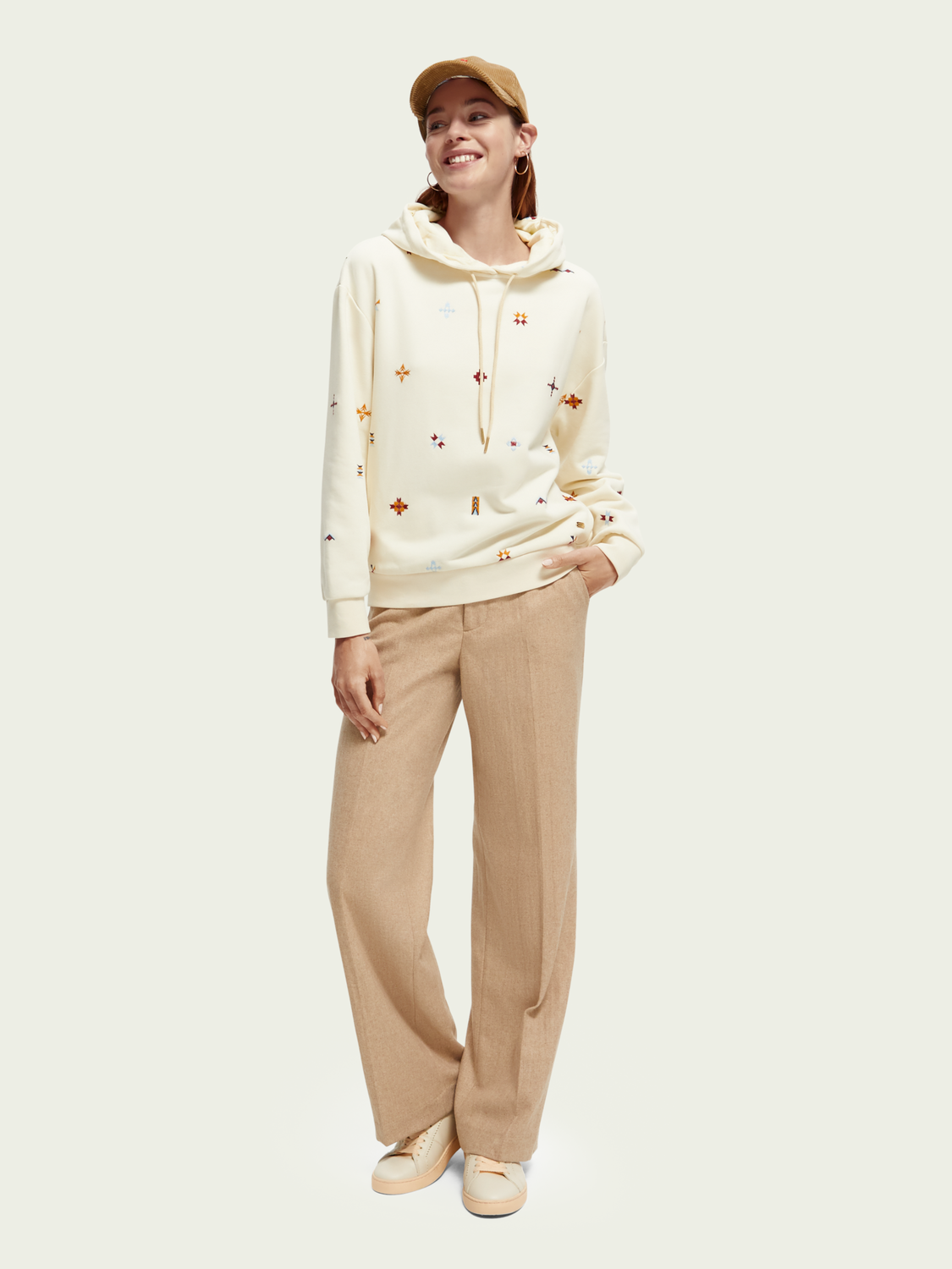 Relaxed Fit Embroidered Hoodie | scotch & soda outlet