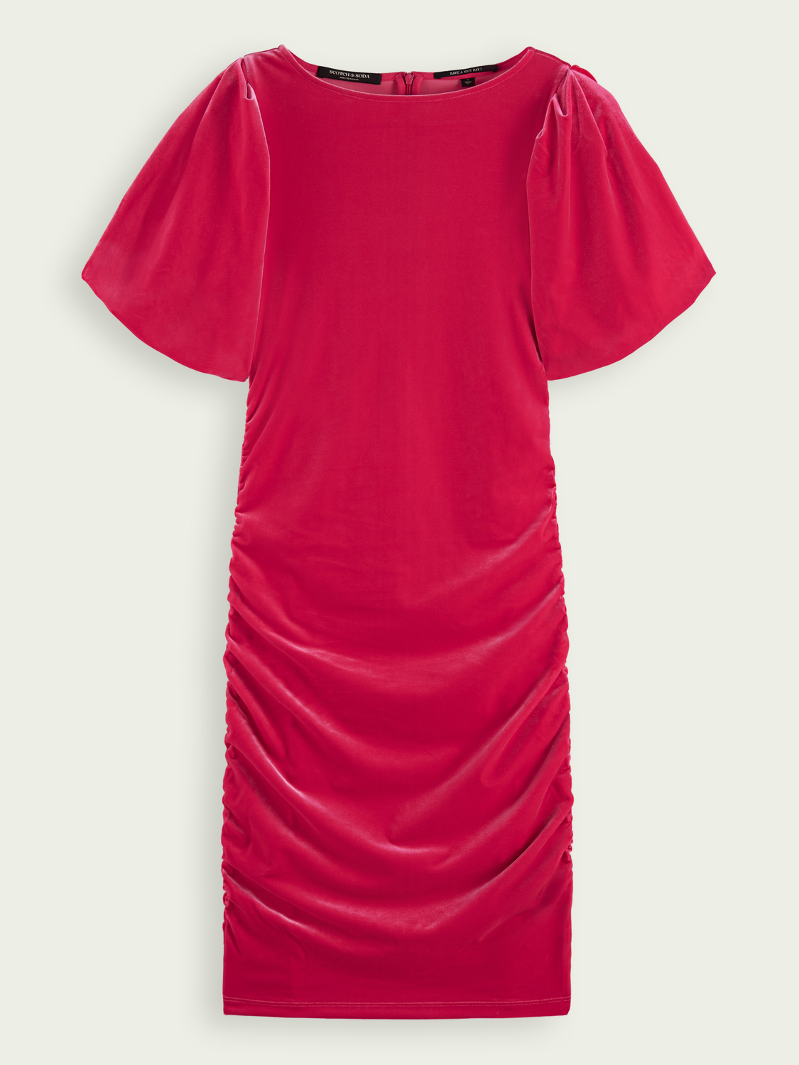 Puffed Sleeved Dress With Gathering Detail | scotch & soda outlet