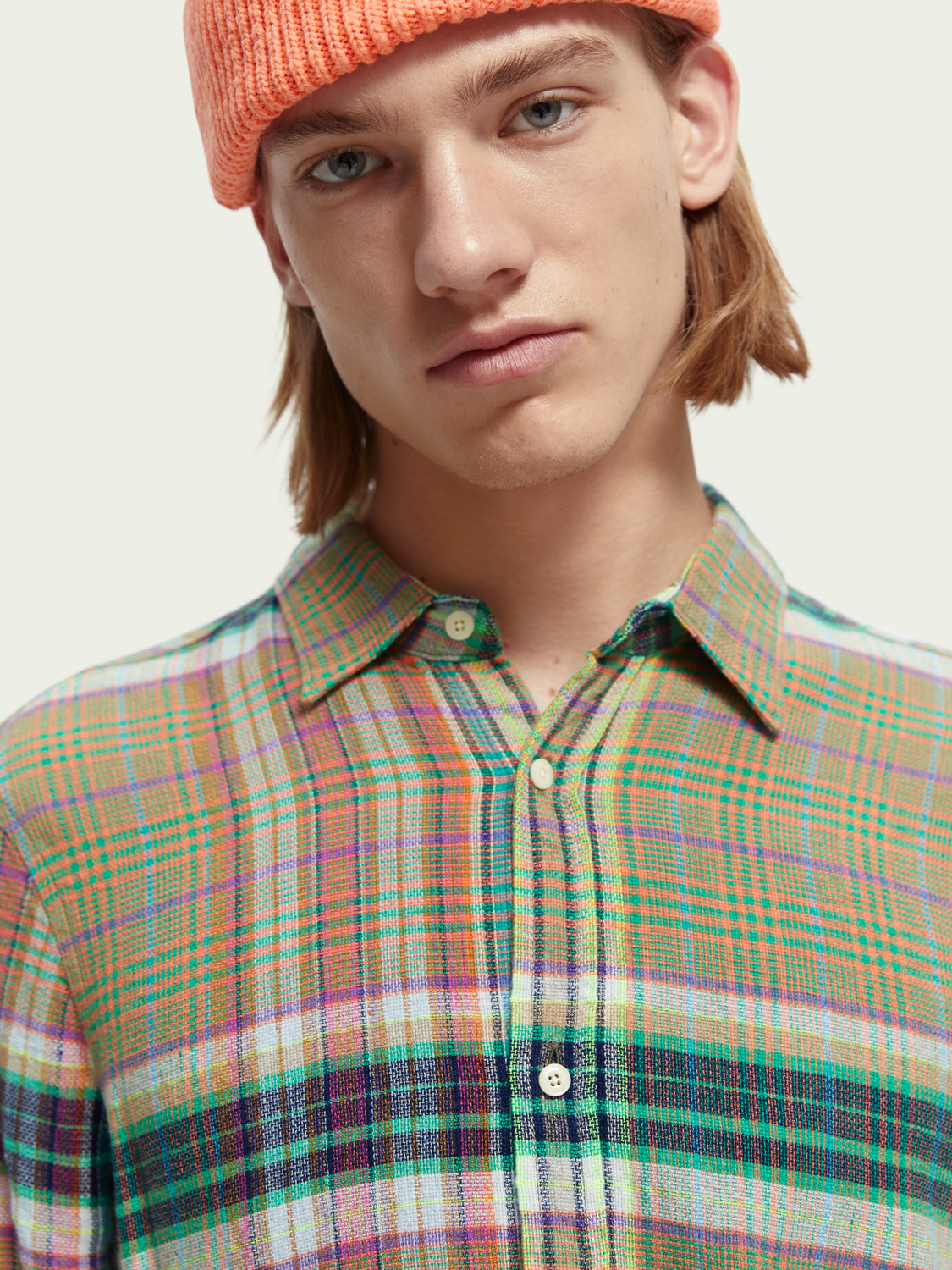 Regular-Fit Lightweight Checked Flannel Shirt | Scotch And Soda Outlet