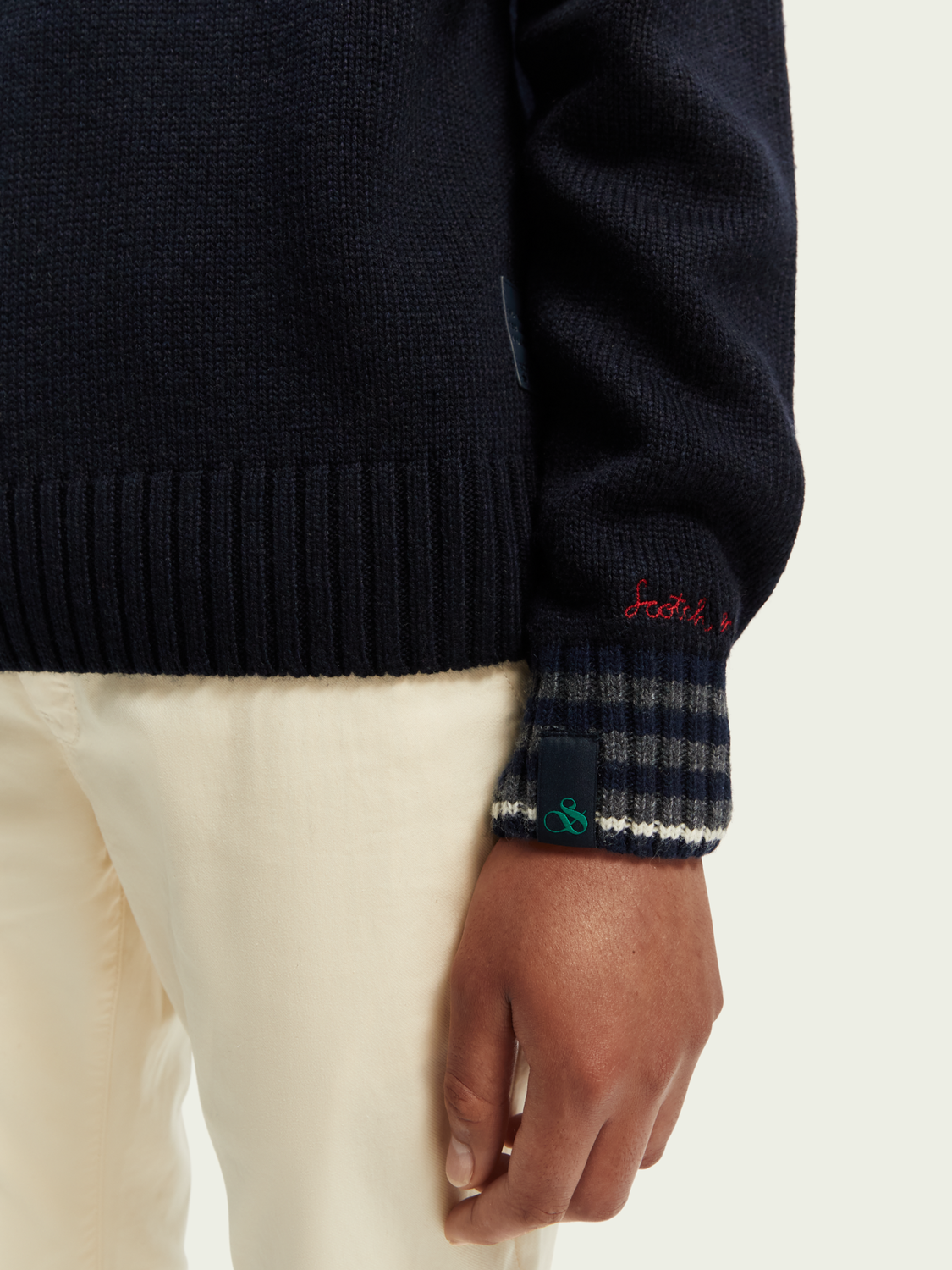 Sweater With Twisted Collar | Scotch And Soda Outlet