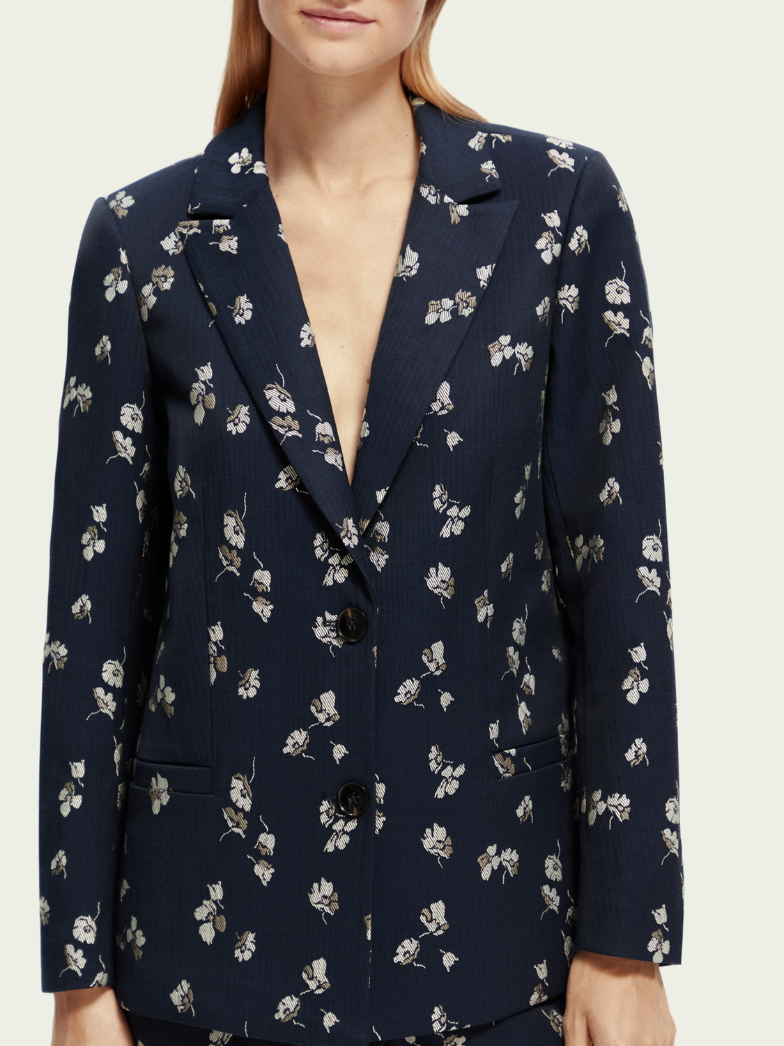 Relaxed Fit Printed Jacquard Blazer | scotch & soda outlet