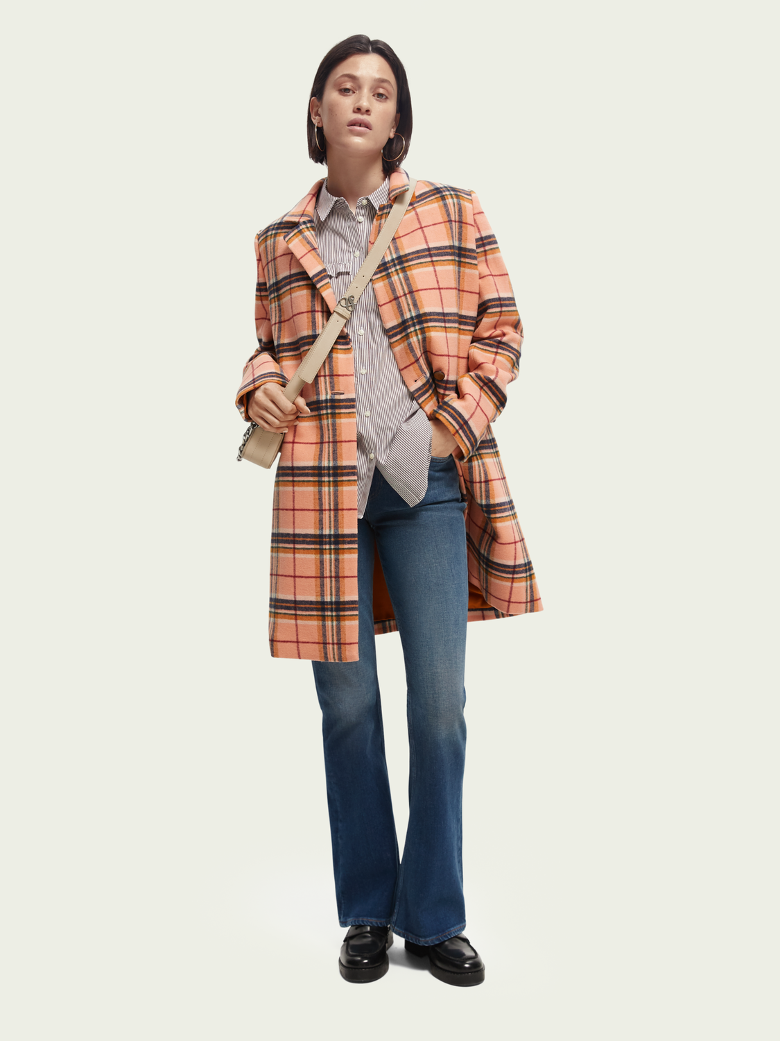 Tailored Single-Breasted Wool-Blended Coat | scotch & soda outlet