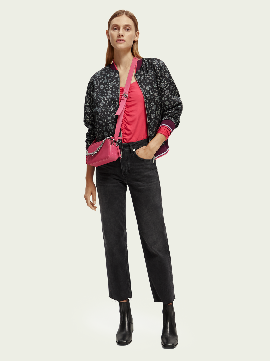 Printed Reversible Padded Bomber Jacket | scotch & soda outlet
