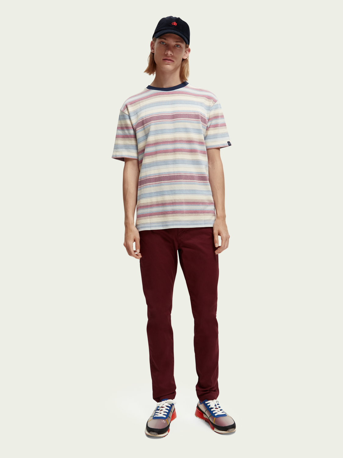 Striped Organic Cotton T-Shirt | Scotch And Soda Outlet