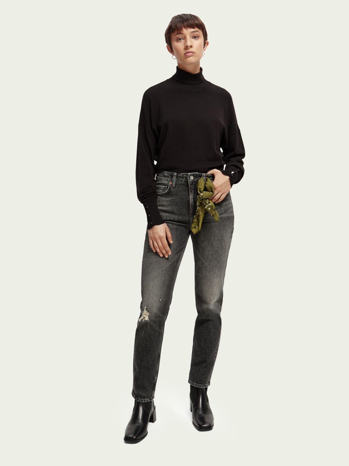 Relaxed Fit Turtleneck Sweater | scotch & soda outlet