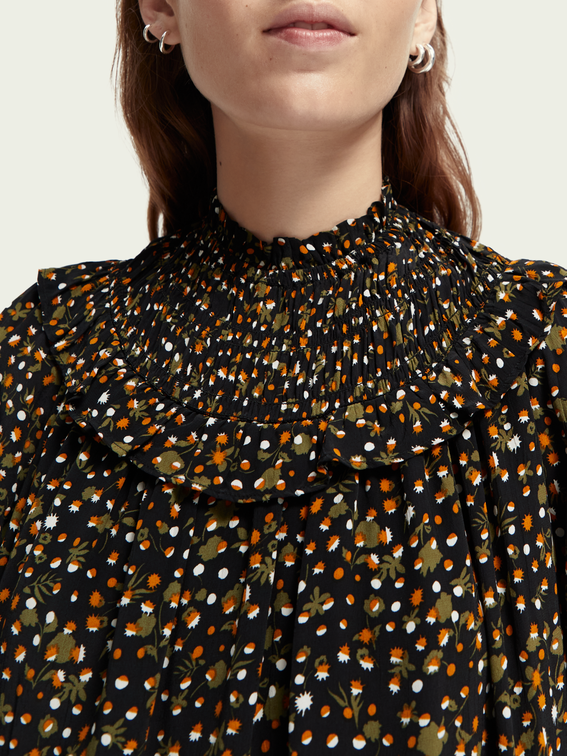 Smocked And Tiered Mini Dress | scotch & soda outlet