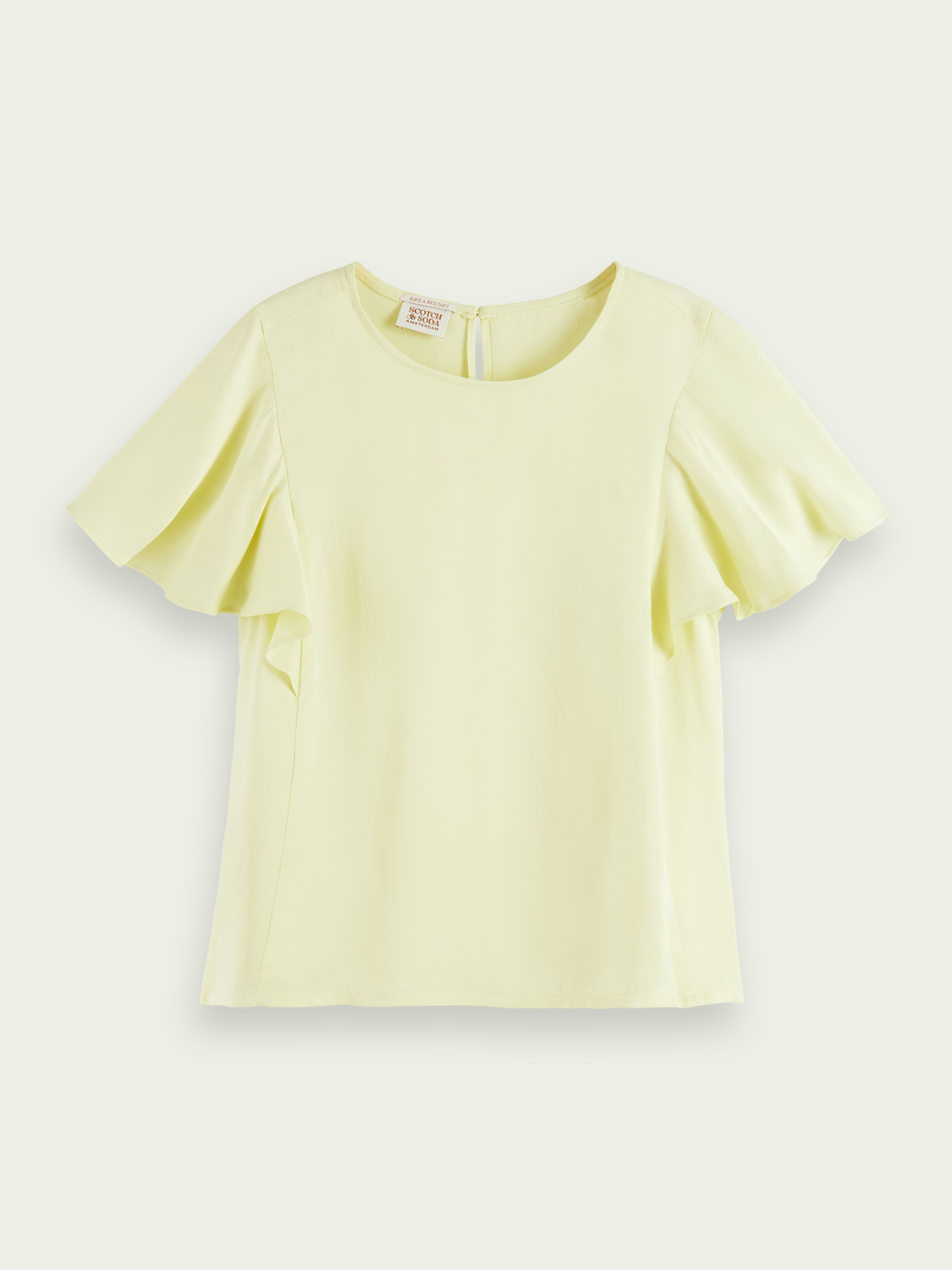 Top With Flounce Sleeves