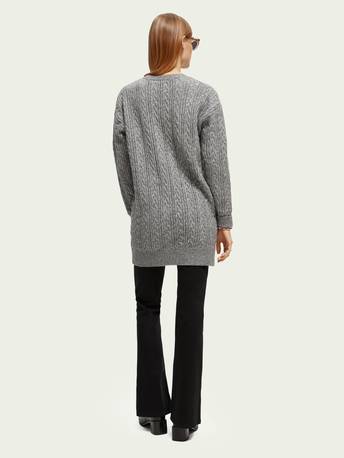 Wool-Blended Cable Knit Cardigan | scotch & soda outlet