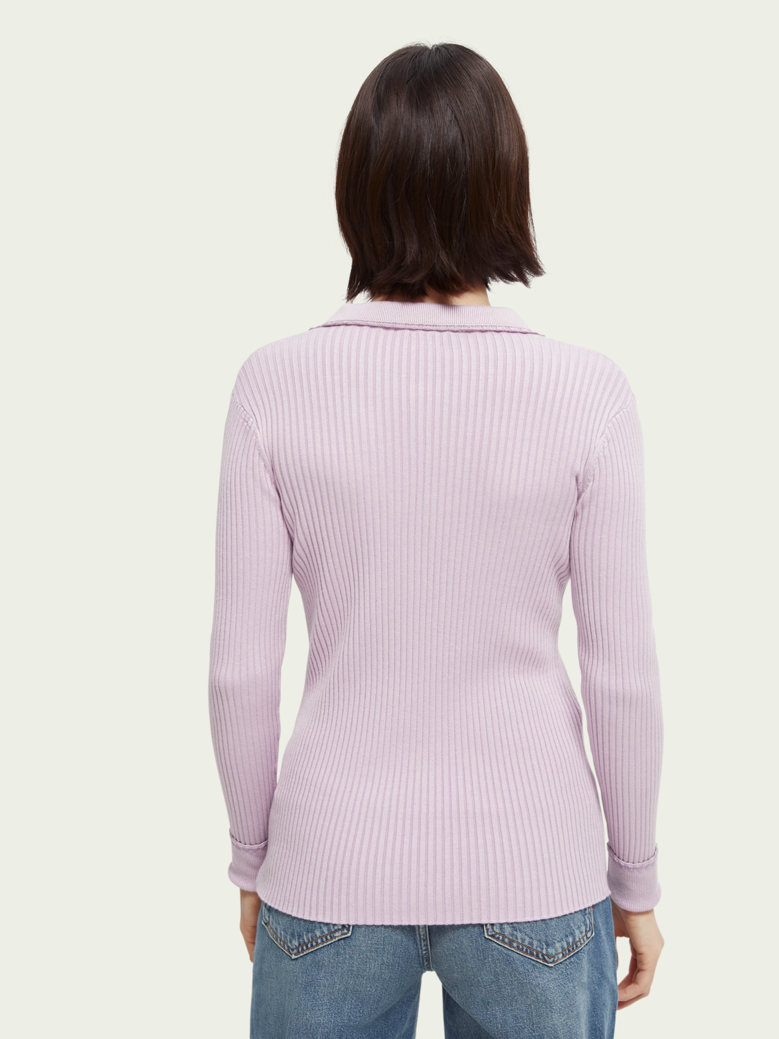 Long-Sleeved Knit Polo | scotch & soda outlet