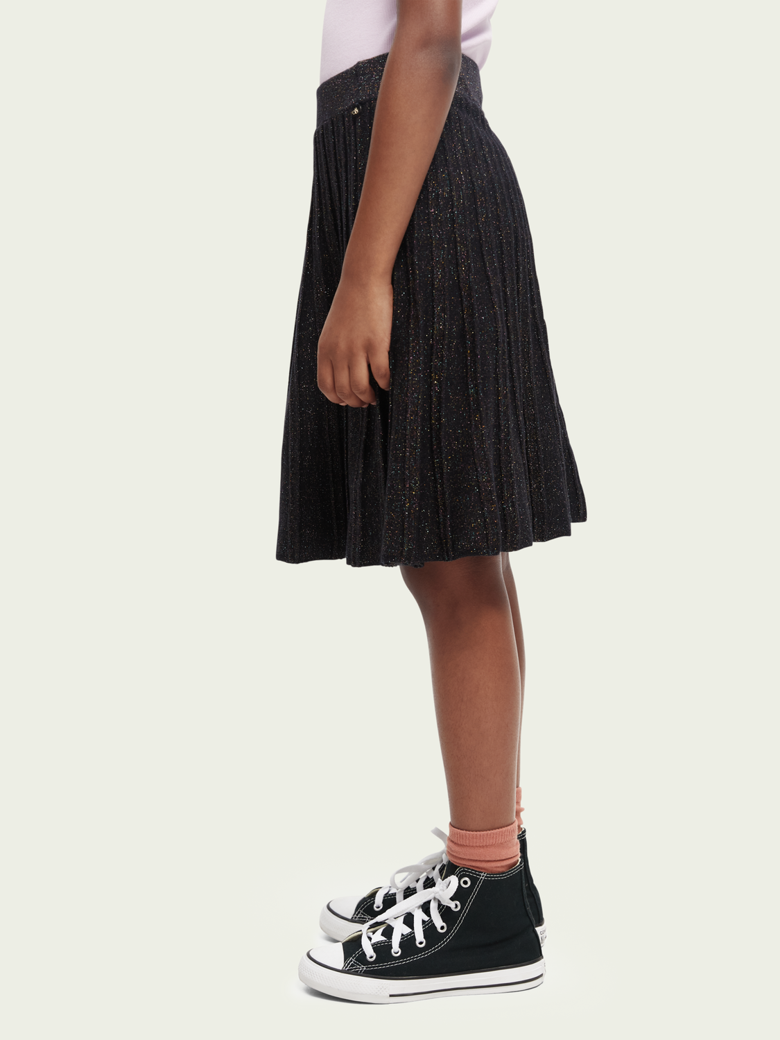 Scotch Soda Outlet | Pleated Glitter Midi Skirt