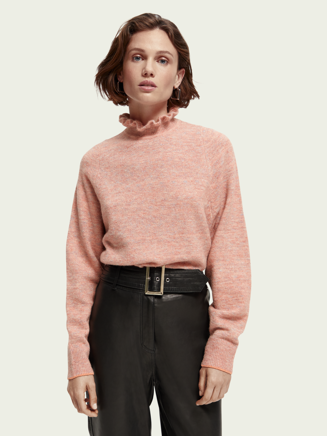 Ruffled Turtleneck Sweater | scotch & soda outlet