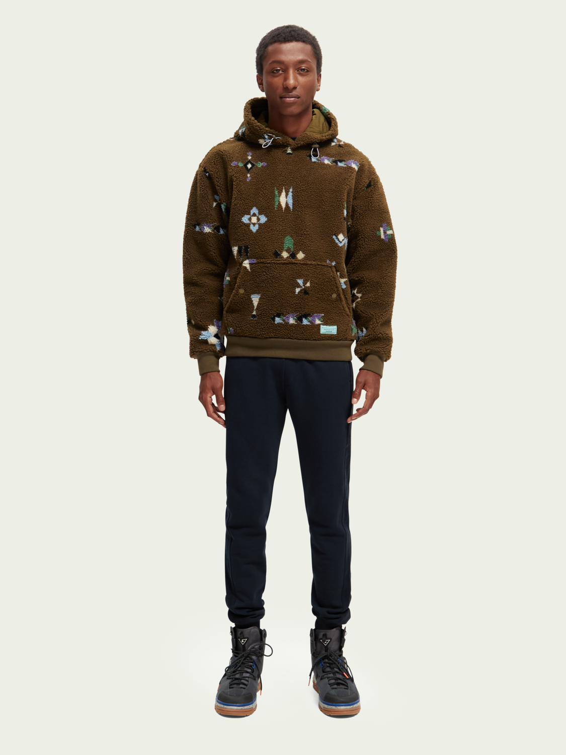 Printed Teddy Hoodie | Scotch And Soda Outlet