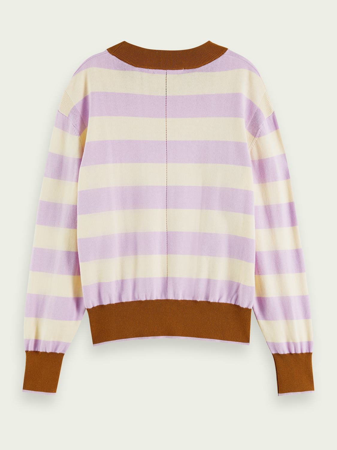 Striped Organic Cotton Sweater | scotch & soda outlet