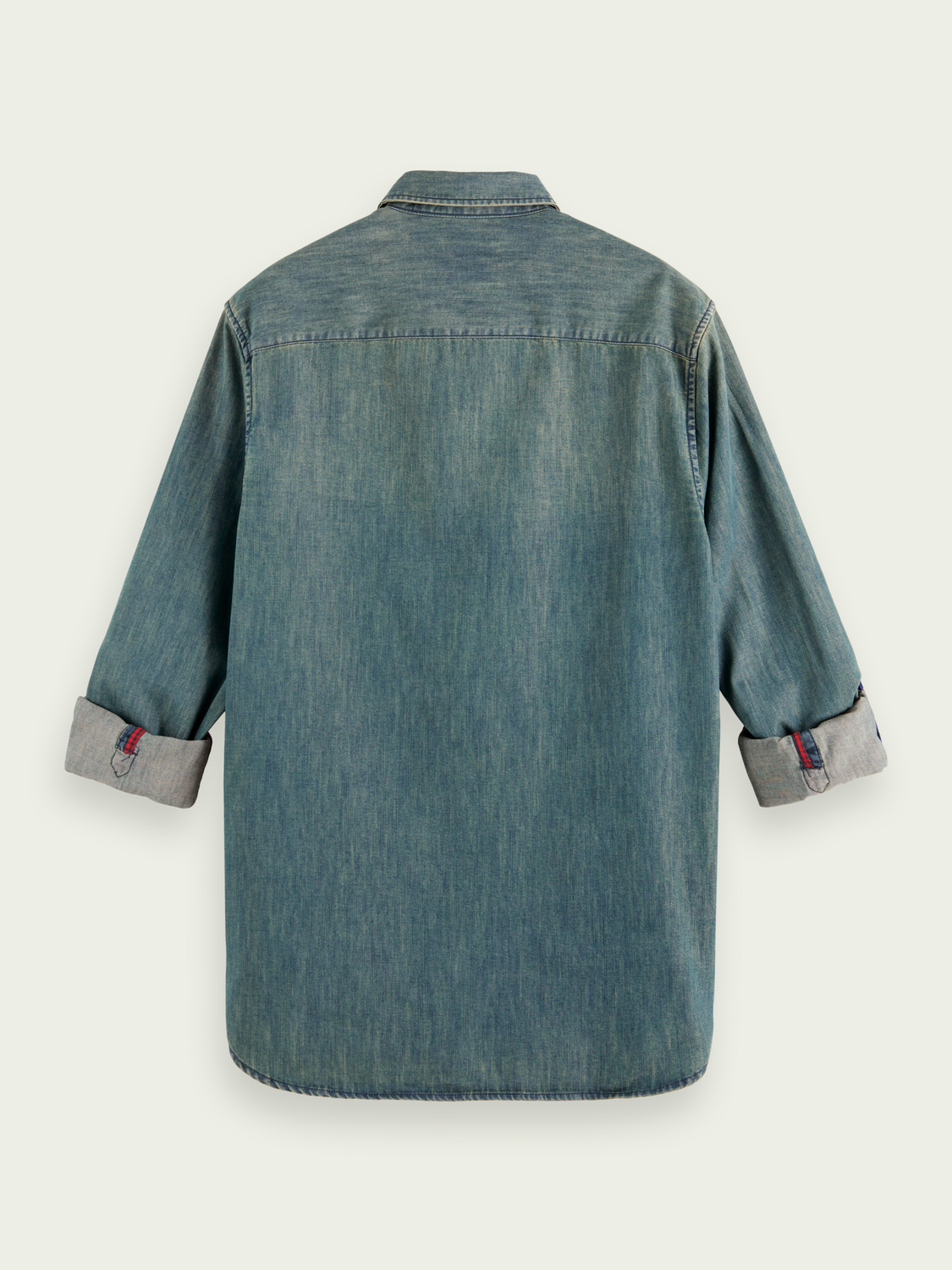 Regular Fit Pocketed Denim Shirt With Sleeve Adjustment | Scotch And Soda Outlet