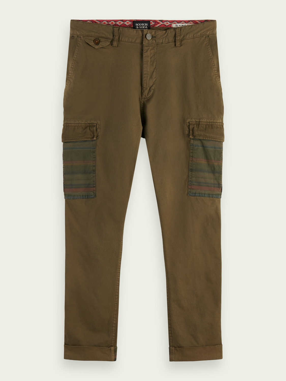 Loose Tapered-Fit Garment-Dyed Cargo Trousers | Scotch And Soda Outlet