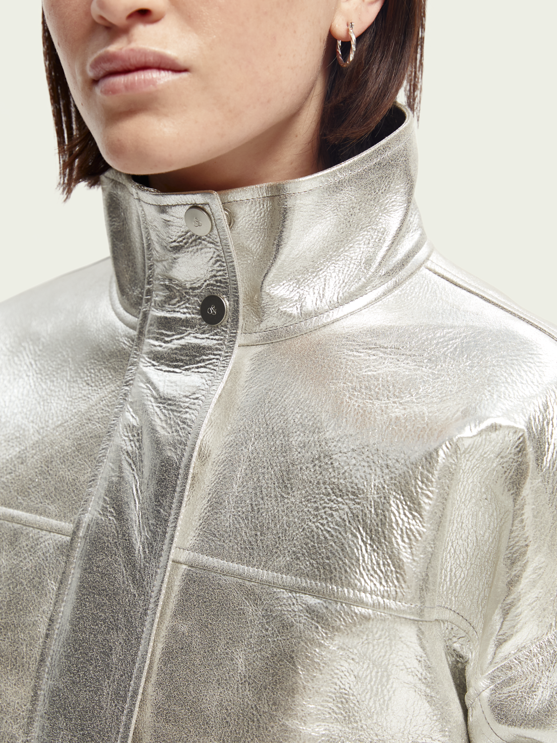 Metallic Leather Jacket | scotch & soda outlet