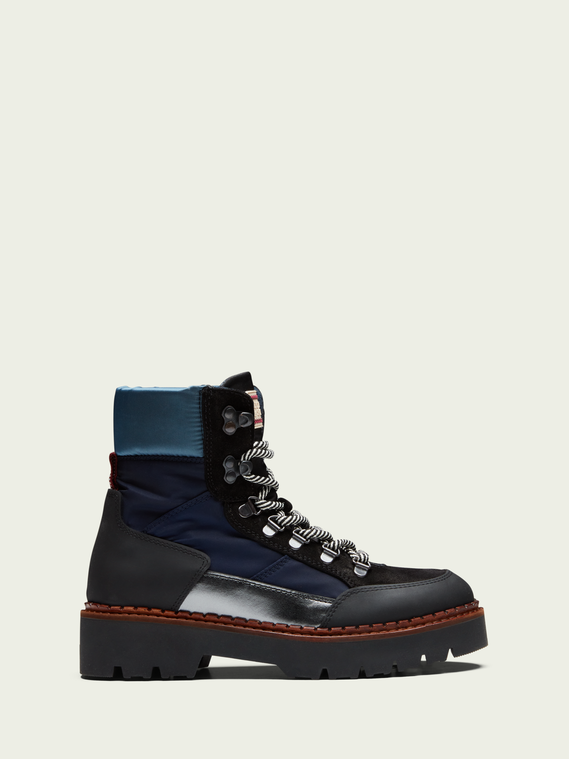 Olivine Suede & Nylon Hiking Boot | scotch & soda outlet