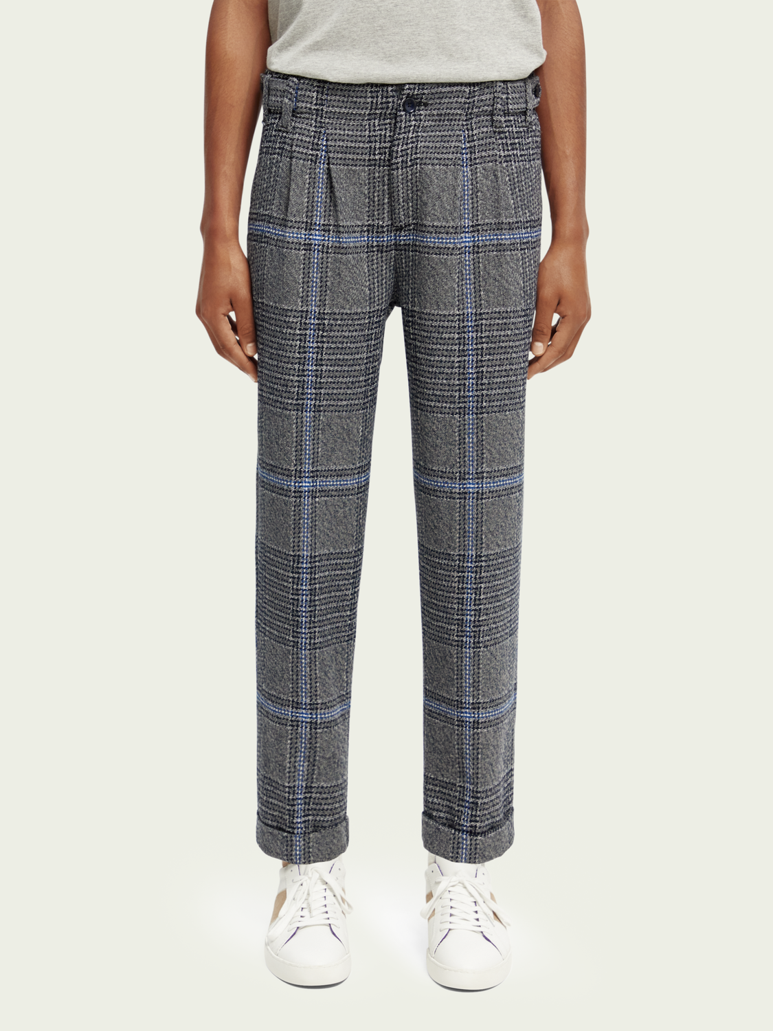 Checked Formal Trousers | Scotch And Soda Outlet