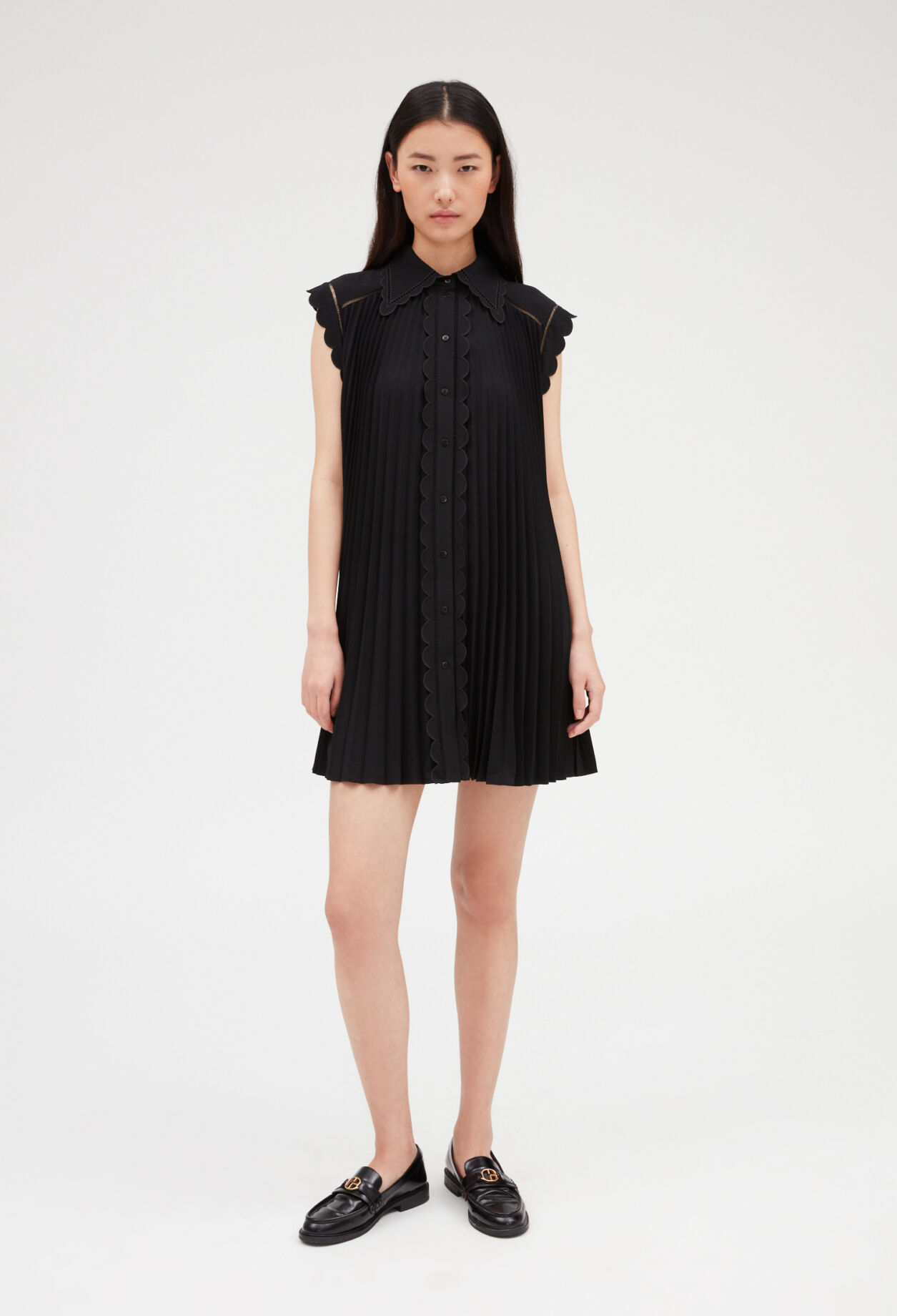 Short pleated dress BUBBLE GUM