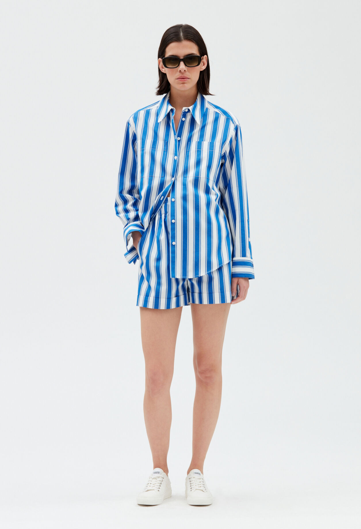 Blue striped shirt DUAL-COLOR